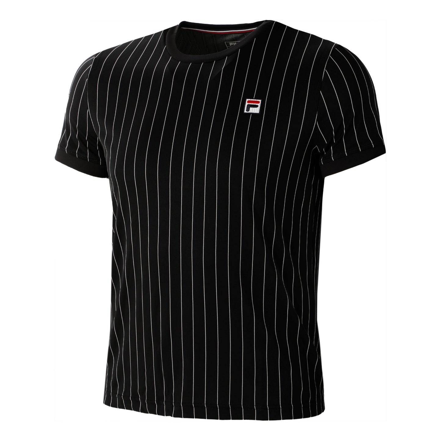 Fila Stripes Maglietta Uomini-Nero,Bianco Fila Stripes Maglietta Uomini-Nero,Bianco