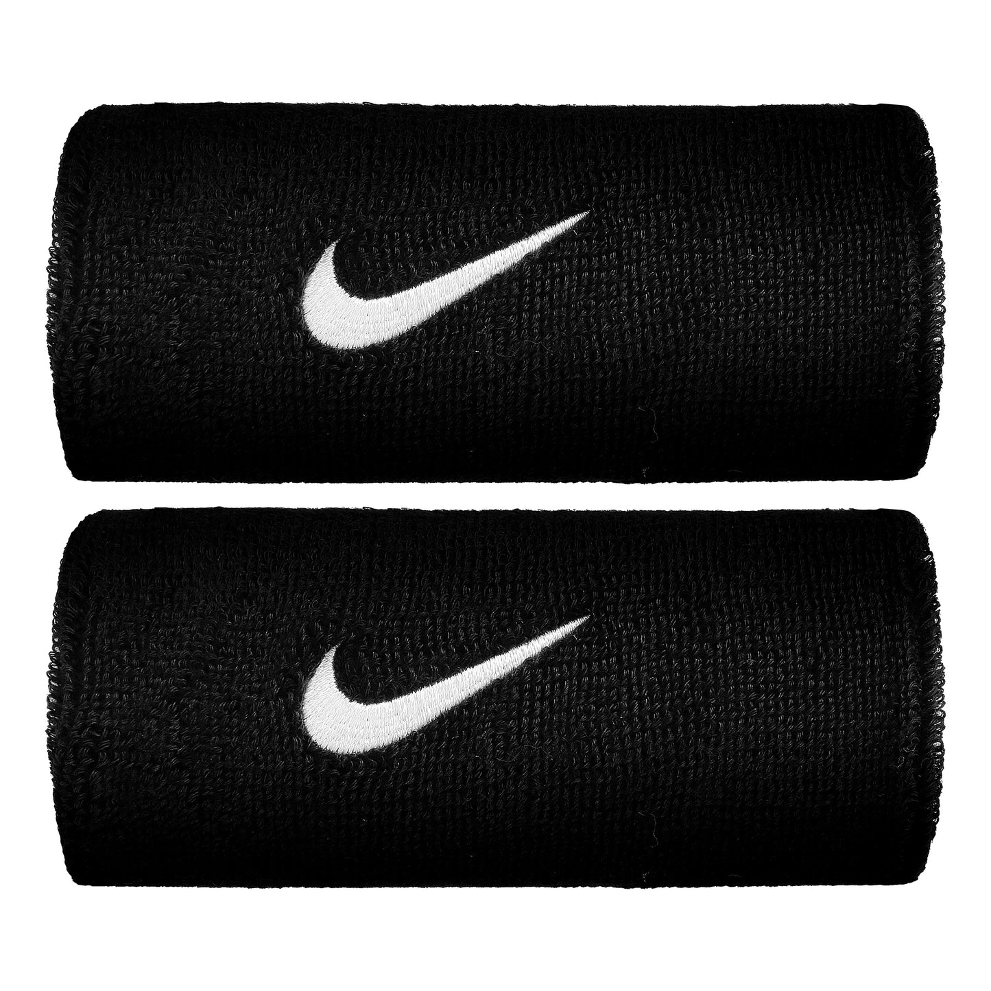 Nike Swoosh Doublewide Polsino Anti Sudore Confezione Da 2-Nero,Bianco Nike Swoosh Doublewide Polsino Anti Sudore Confezione Da 2-Nero,Bianco