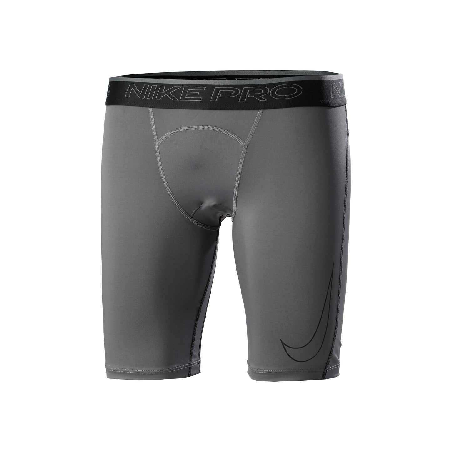 Nike Dri-Fit Pro Long Calzamaglia Da Corsa Uomini-Grigio, Nero Nike Dri-Fit Pro Long Calzamaglia Da Corsa Uomini-Grigio, Nero