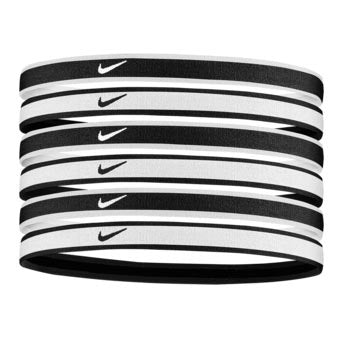Nike Swoosh Sport Tipped Fascia Per Capelli Confezione Da 6-Bianco,Nero Nike Swoosh Sport Tipped Fascia Per Capelli Confezione Da 6-Bianco,Nero