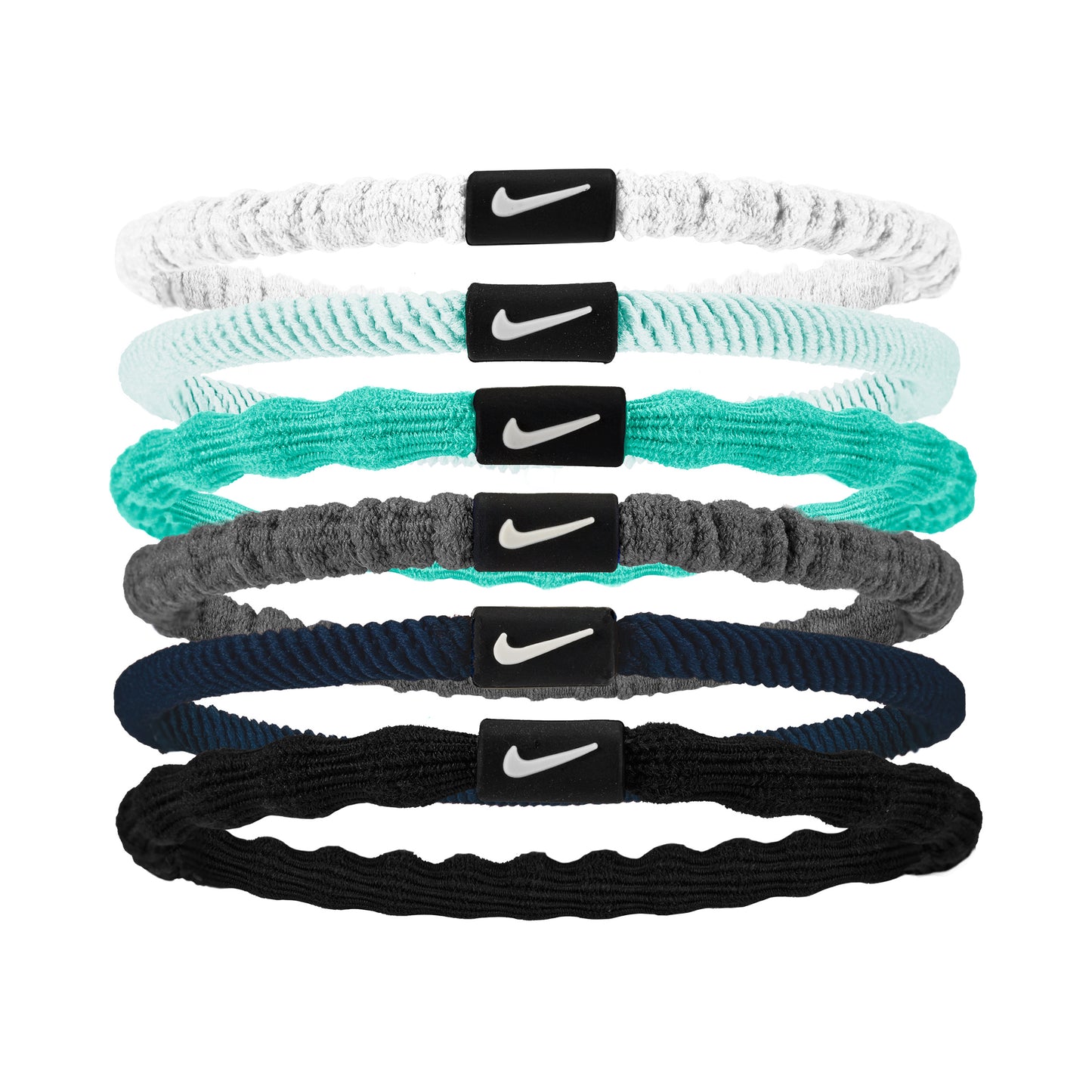 Nike Flex Hair Tie Fascia per capelli Confezione da 6 Unisex - multicolore, bianco Nike Flex Hair Tie Fascia per capelli Confezione da 6 Unisex - multicolore, bianco