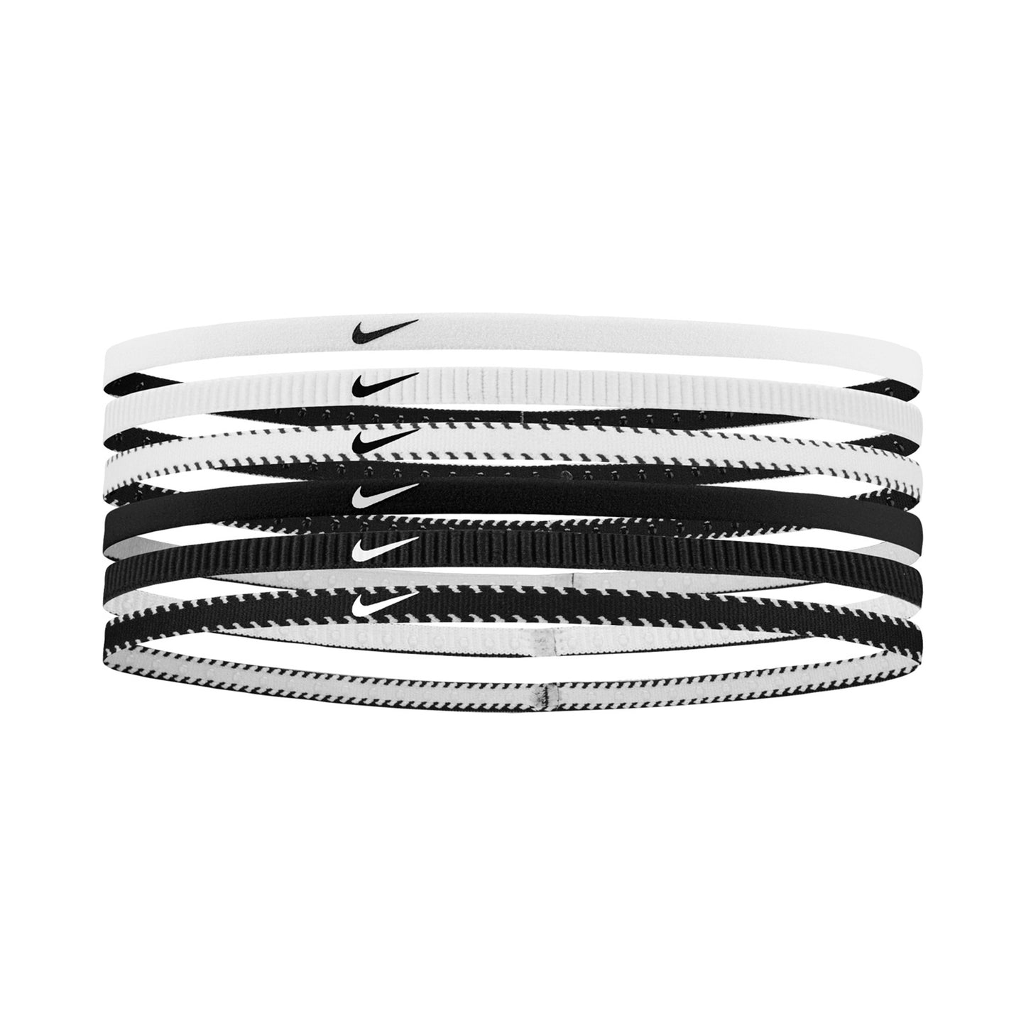 Nike Nike Flex Classic Slim Fascia Per Capelli Confezione Da 6-Bianco,Nero Nike Nike Flex Classic Slim Fascia Per Capelli Confezione Da 6-Bianco,Nero