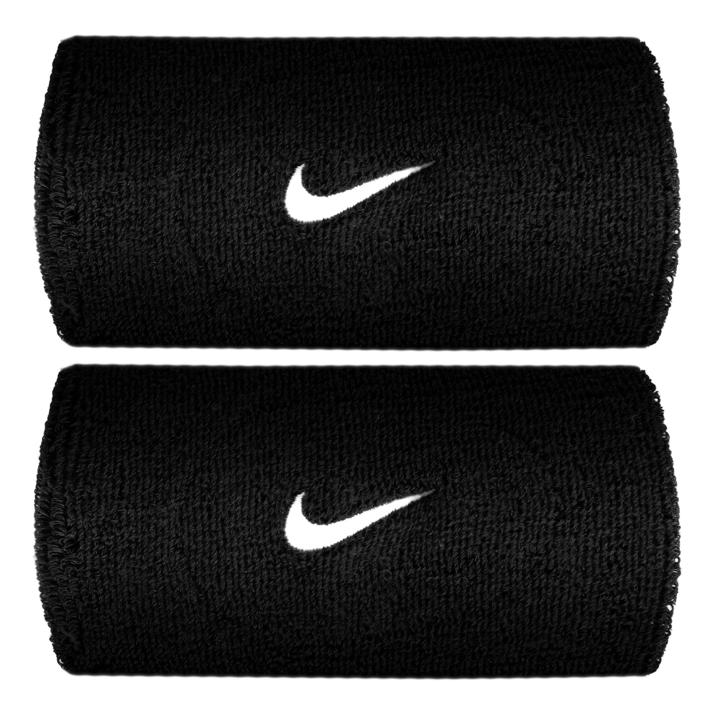 Nike Swoosh Classic Doublewide Polsino anti sudore lungo - nero, bianco Nike Swoosh Classic Doublewide Polsino anti sudore lungo - nero, bianco