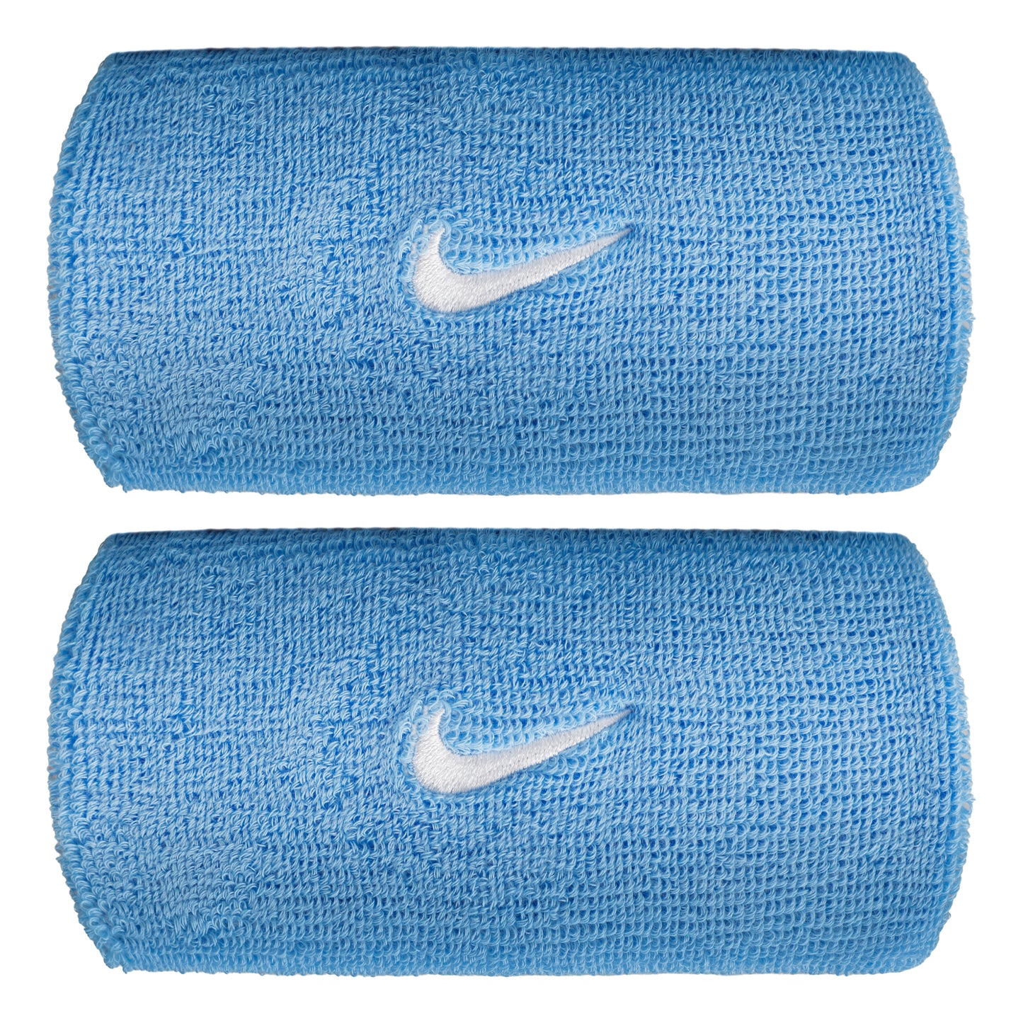 Nike Swoosh Classic Doublewide Polsino anti sudore lungo - blu, bianco Nike Swoosh Classic Doublewide Polsino anti sudore lungo - blu, bianco