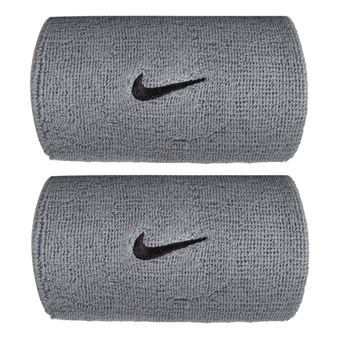 Nike Swoosh Classic Doublewide Polsino anti sudore lungo - grigio, nero Nike Swoosh Classic Doublewide Polsino anti sudore lungo - grigio, nero