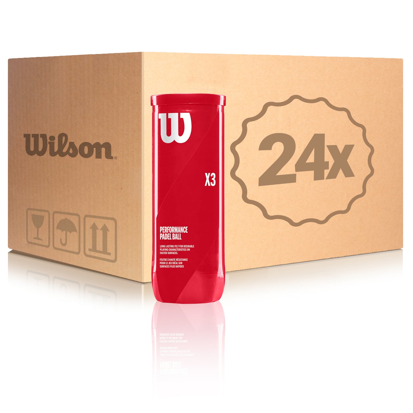 Wilson 24 tubi da 3 Padel X3 Ball Nel cartone Wilson 24 tubi da 3 Padel X3 Ball Nel cartone