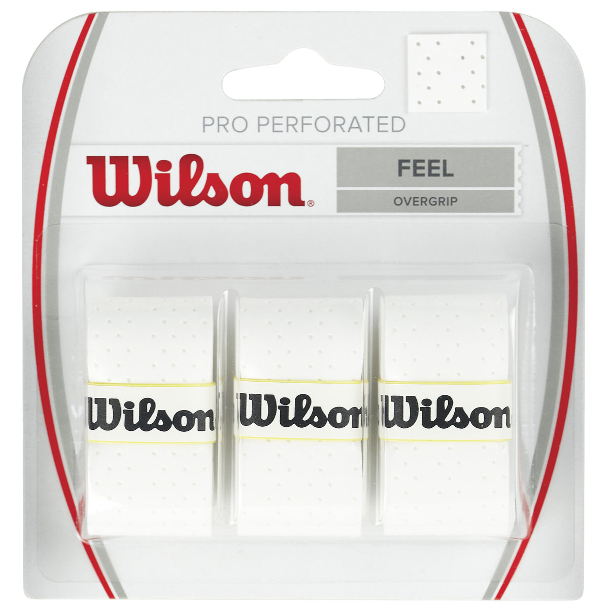 Wilson Pro Overgrip Perforated Confezione Da 3-Bianco Wilson Pro Overgrip Perforated Confezione Da 3-Bianco