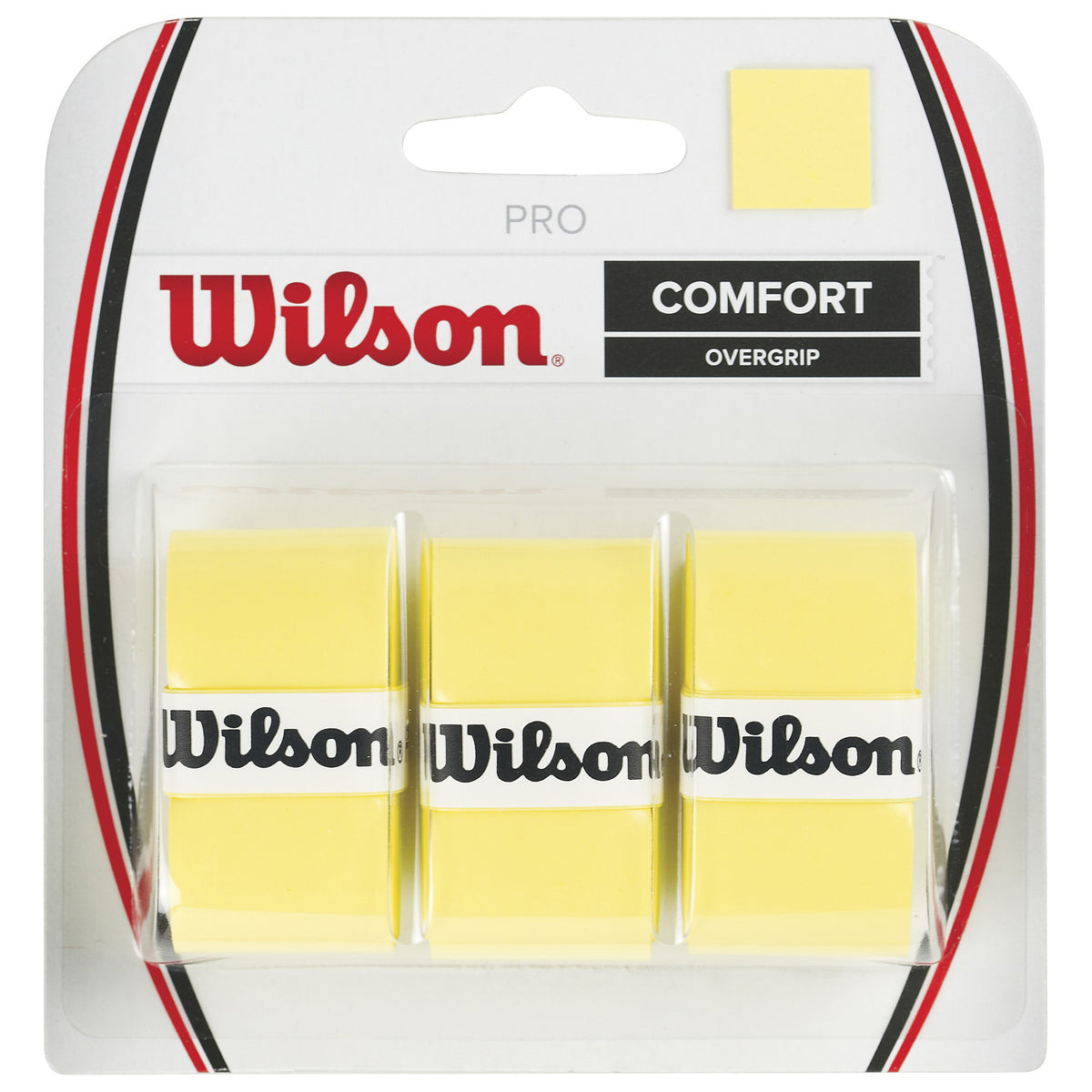 Wilson Pro Overgrip Confezione da 3 - giallo Wilson Pro Overgrip Confezione da 3 - giallo