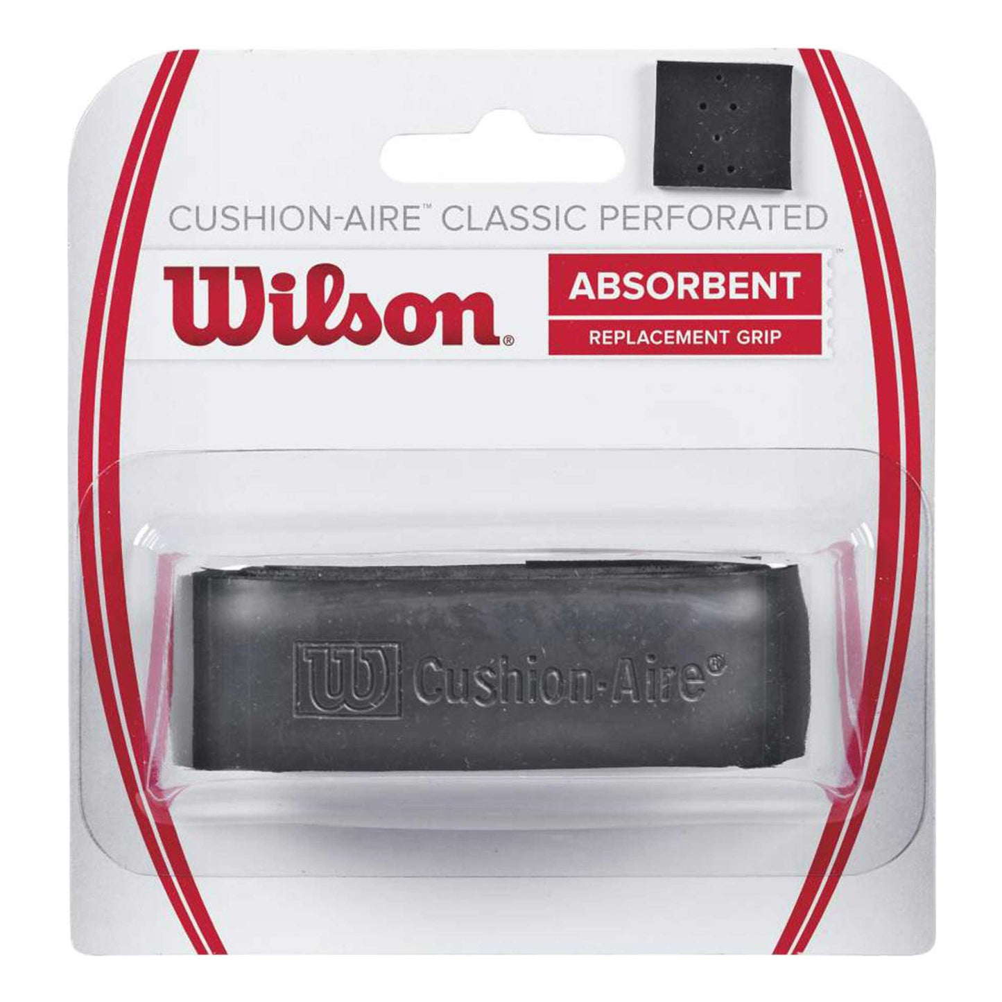 Wilson Cushion-Aire Classic Perforated Confezione Da 1-Nero Wilson Cushion-Aire Classic Perforated Confezione Da 1-Nero