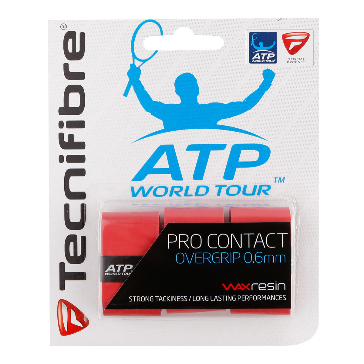 Tecnifibre Contact Pro 3er Confezione Da 3-Rosso Tecnifibre Contact Pro 3er Confezione Da 3-Rosso