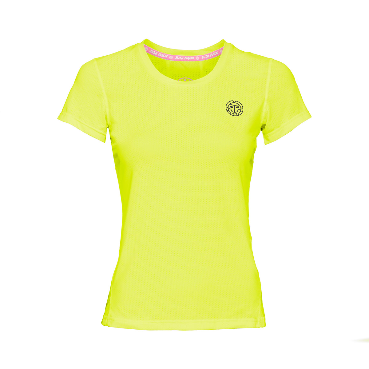 BIDI BADU Calla Tech Roundneck Maglietta Ragazze-Giallo Neon,Nero BIDI BADU Calla Tech Roundneck Maglietta Ragazze-Giallo Neon,Nero