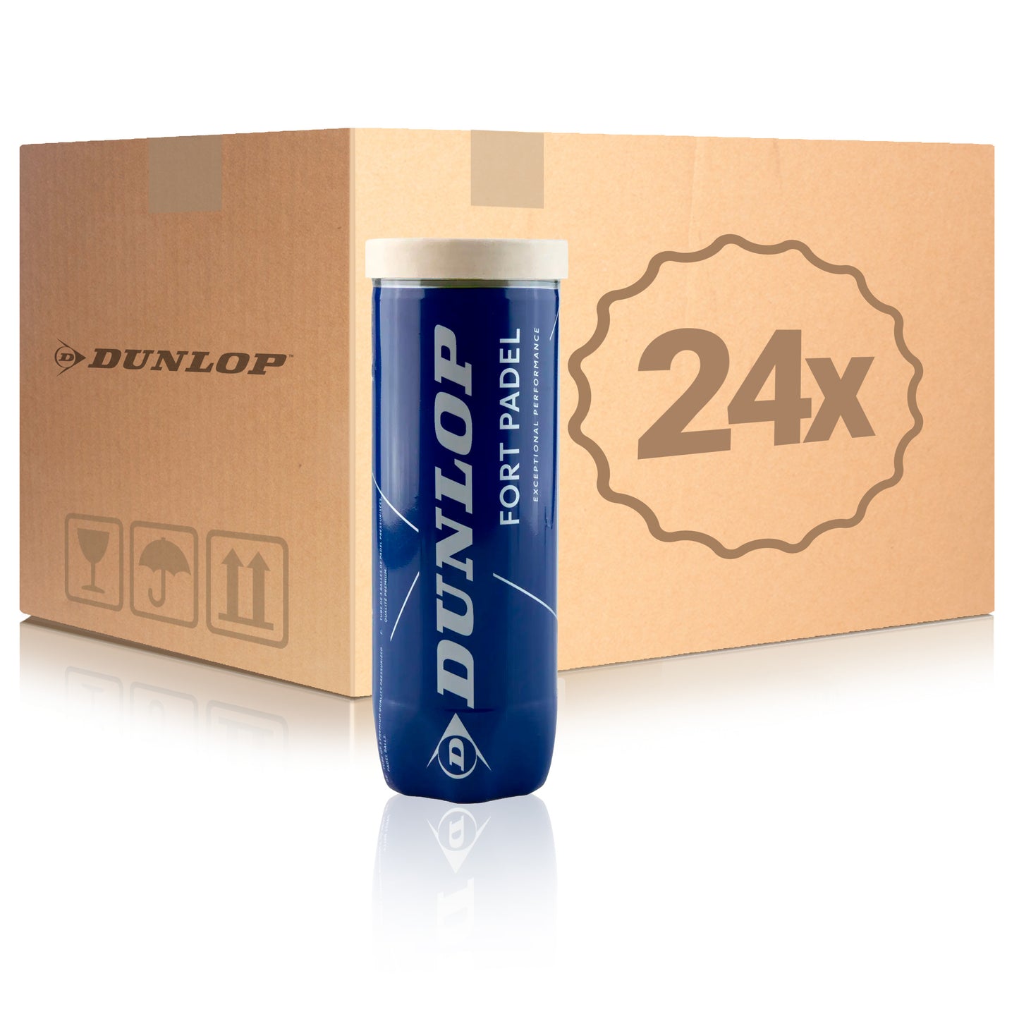 Dunlop 24 tubi da 3 Fort Padel Dunlop 24 tubi da 3 Fort Padel