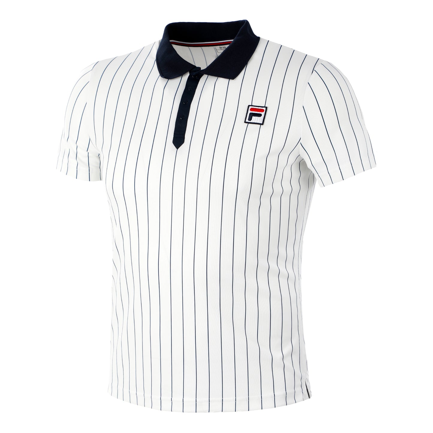 Fila Stripes Björn Polo Uomini - bianco, blu scuro