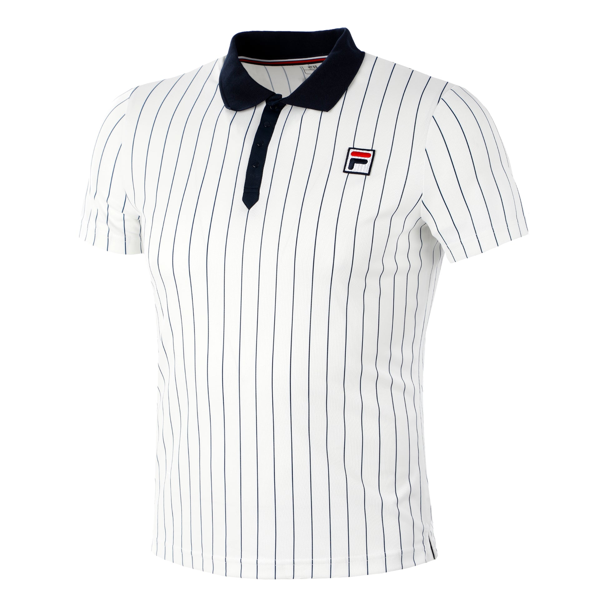 Fila Stripes Björn Polo Uomini - bianco, blu scuro