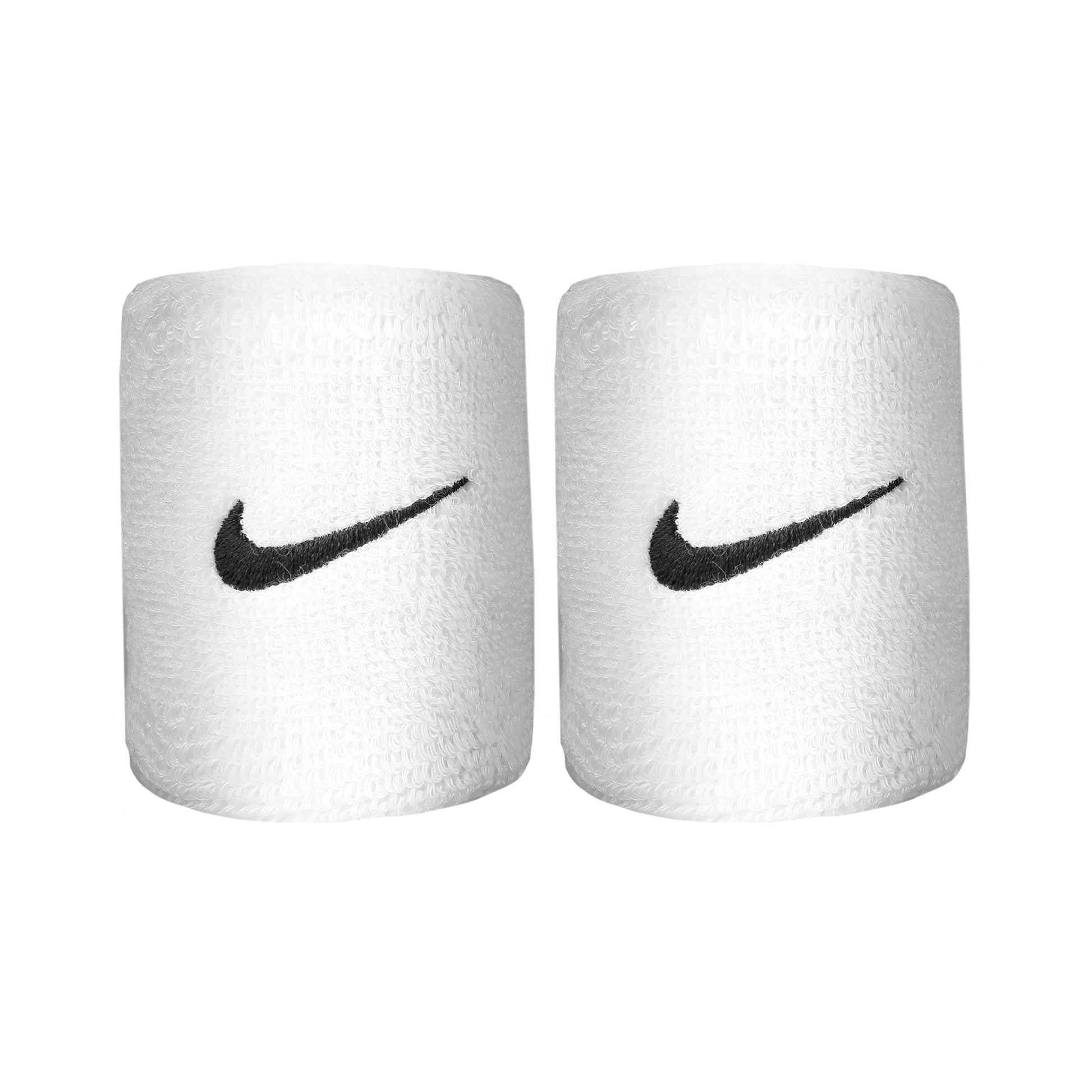 Nike Swoosh Polsino anti sudore Confezione da 2 corto - bianco, nero