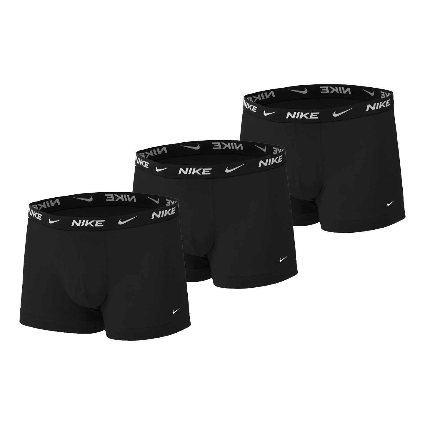 Nike Everyday Cotton Strech Trunk Boxer Confezione Da 3 Uomini-Nero,Antracite
