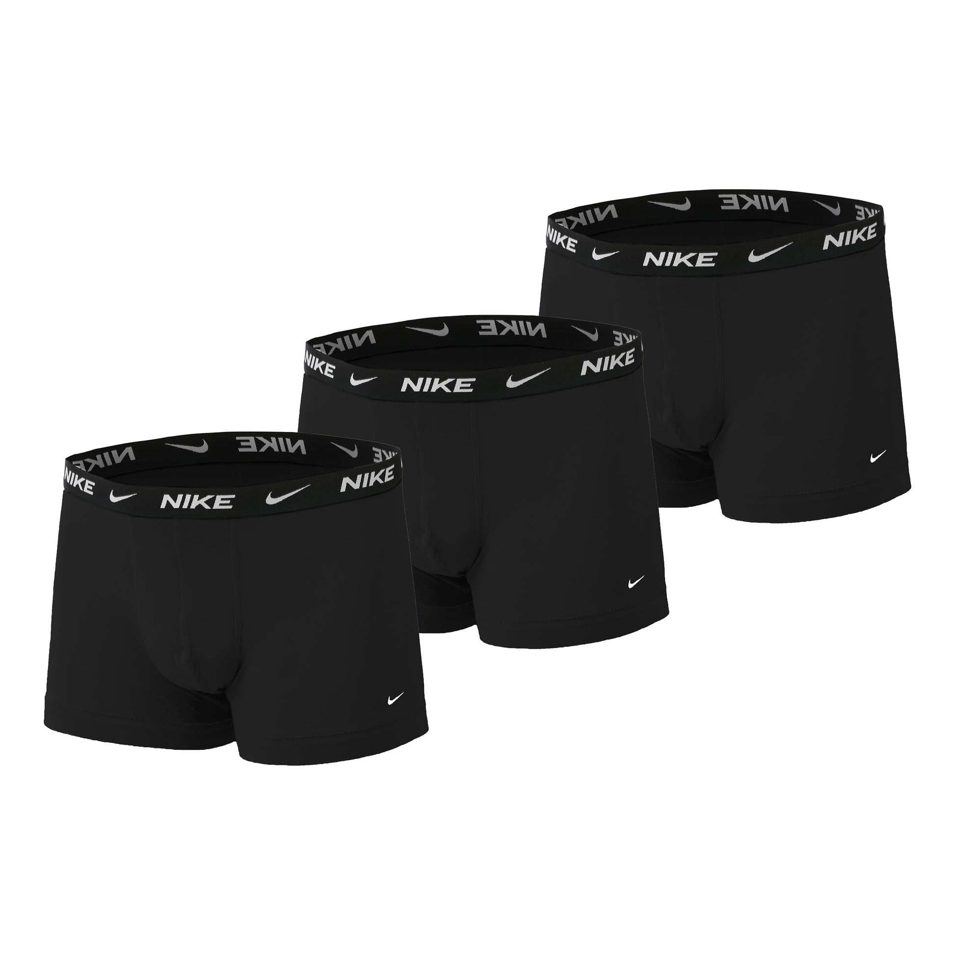 Nike Everyday Cotton Strech Trunk Boxer Confezione Da 3 Uomini-Nero,Antracite