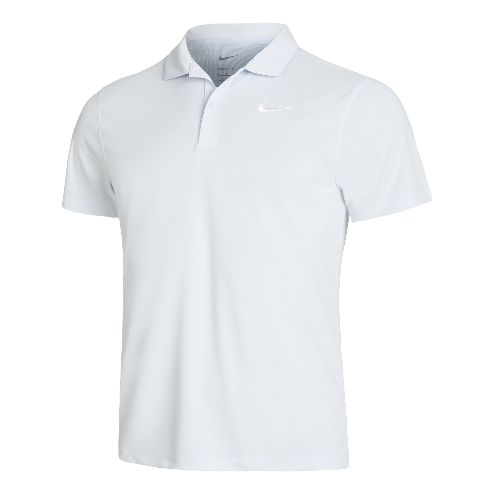 Nike Dri-Fit Victory Court Solid Polo Uomini - bianco, grigio chiaro