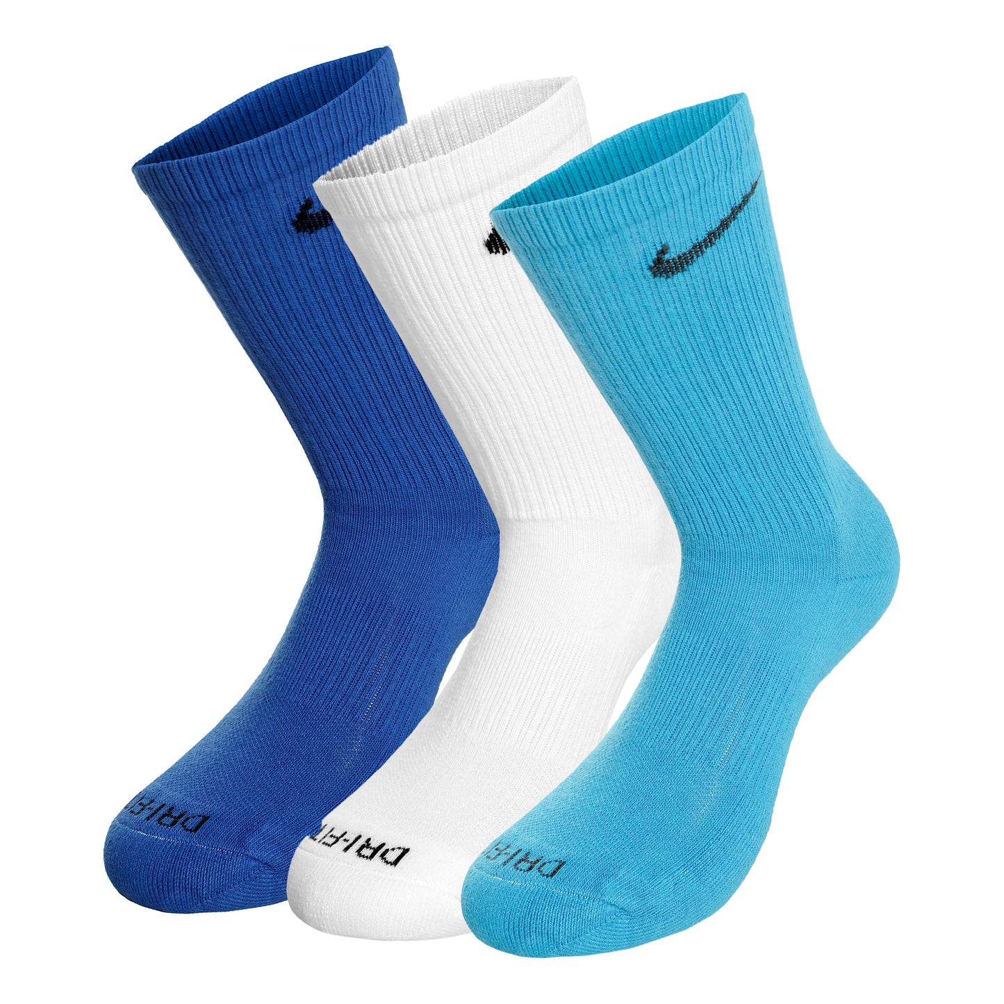 Nike Everyday Plus Cushioned Calzini da tennis Confezione da 3 Unisex - blu, bianco