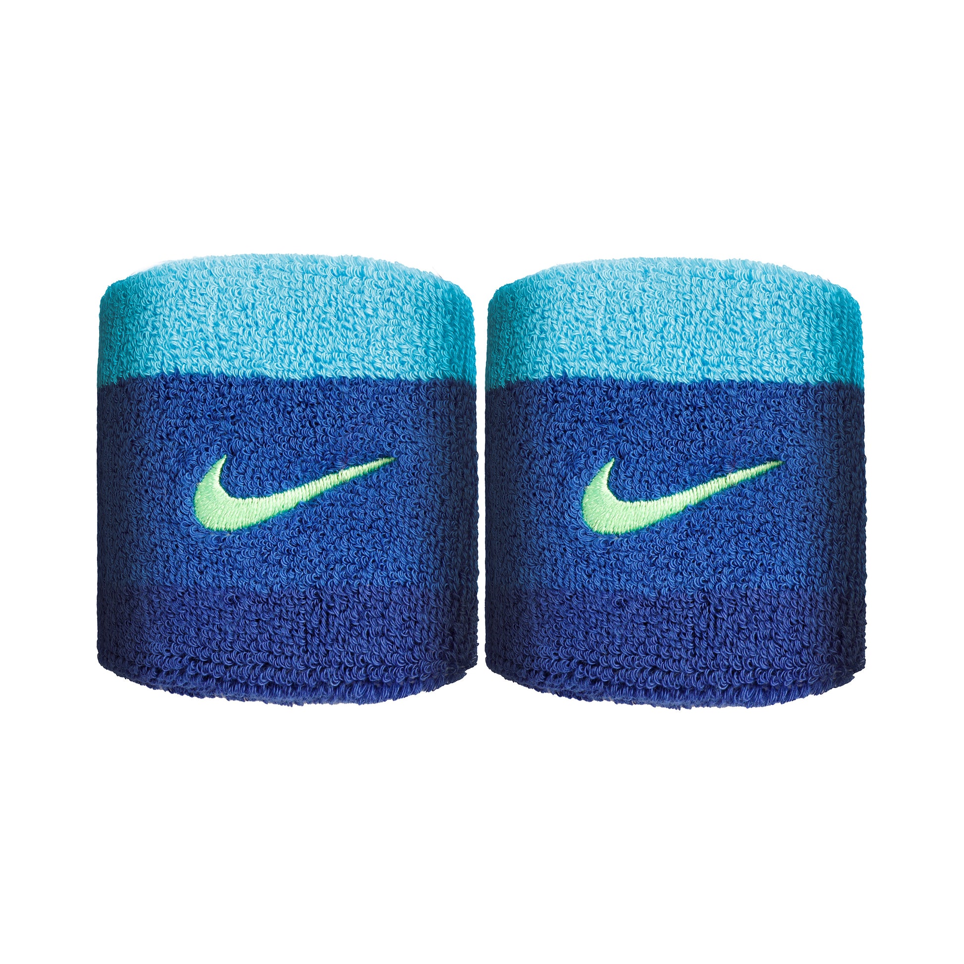 Nike Swoosh Polsino anti sudore Confezione da 2 corto - blu, verde