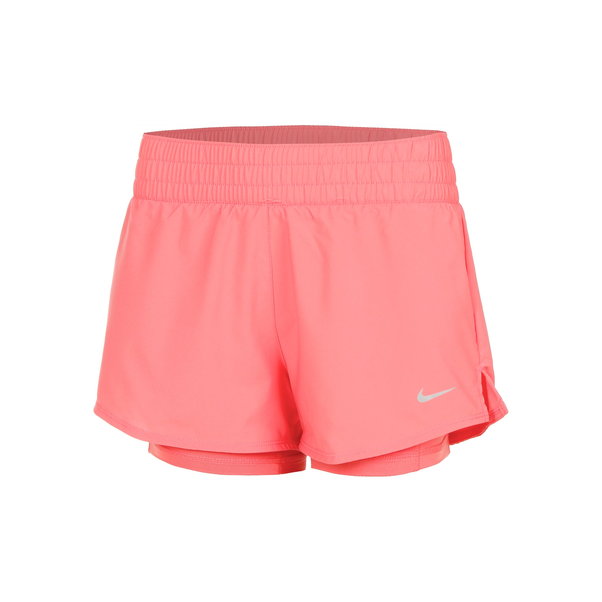 Nike Dri-Fit One Mid Rise 2in1 3in Pantaloncini Donna - corallo,