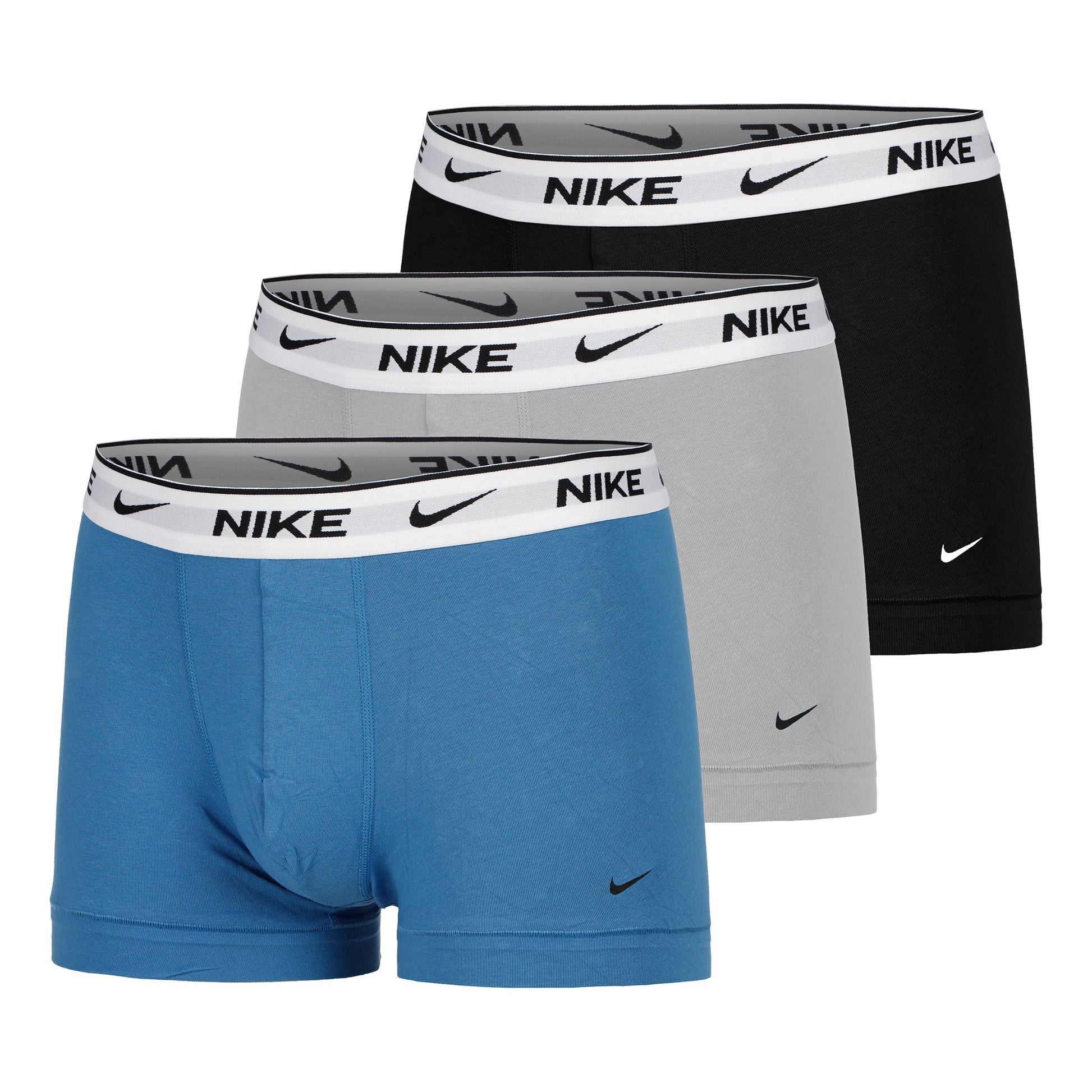 Nike Everyday Stretch Trunk Boxer Confezione da 3 Uomini - blu, grigio