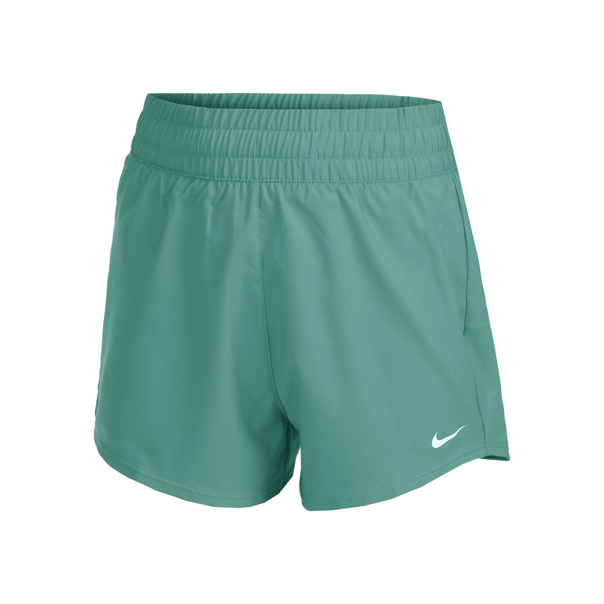Nike Dri-Fit Big Kids High Waisted Woven Pantaloncini Ragazze - verde scuro,