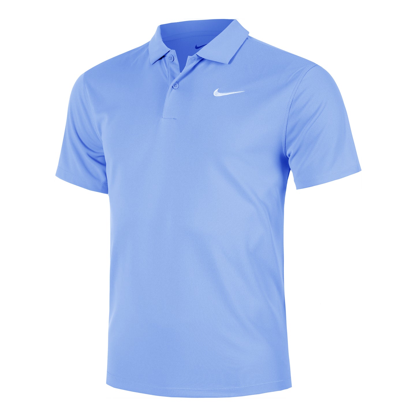 Nike Dri-Fit Victory Court Solid Polo Uomini - blu chiaro, bianco