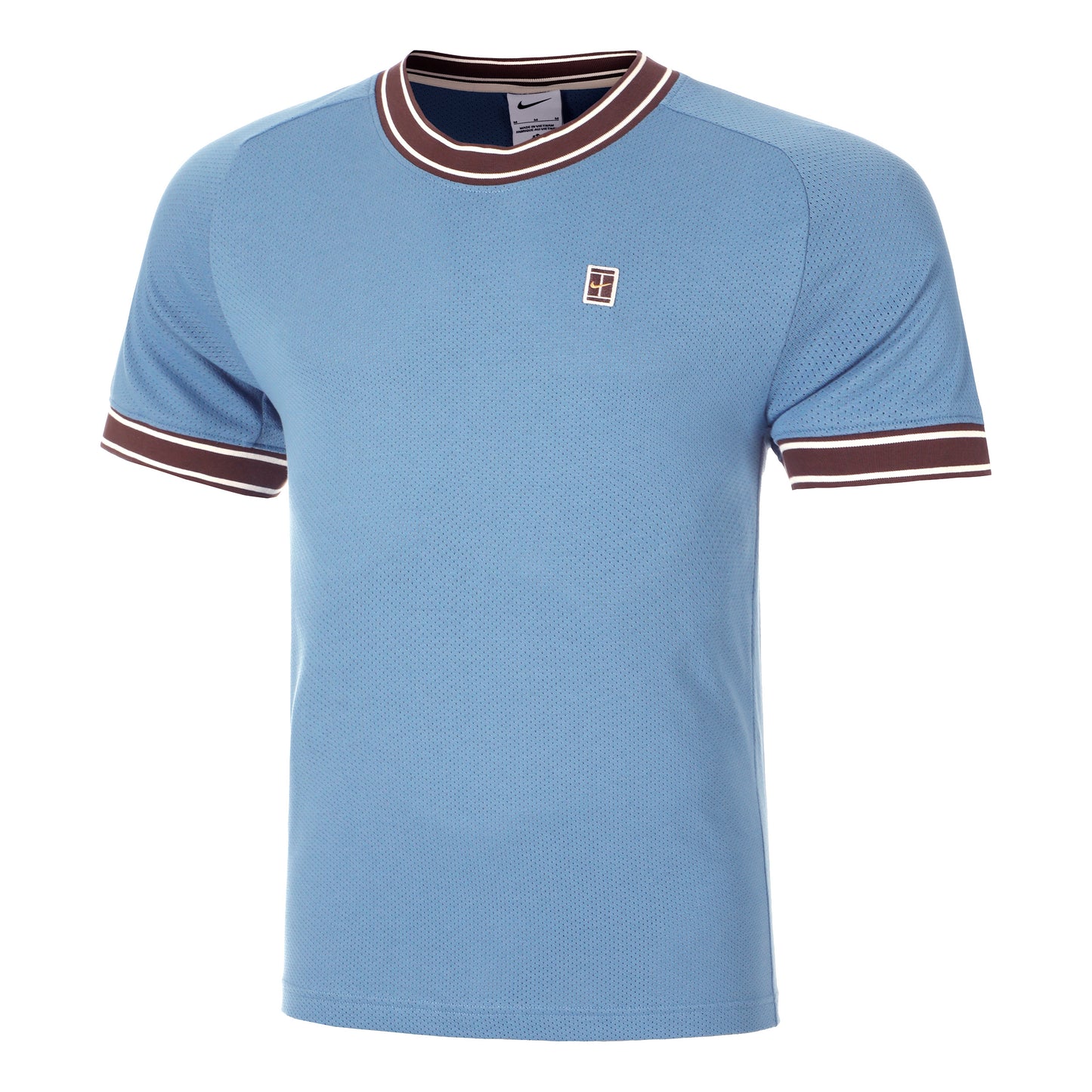 Nike Court Heritage Maglietta Uomini - blu chiaro, marrone