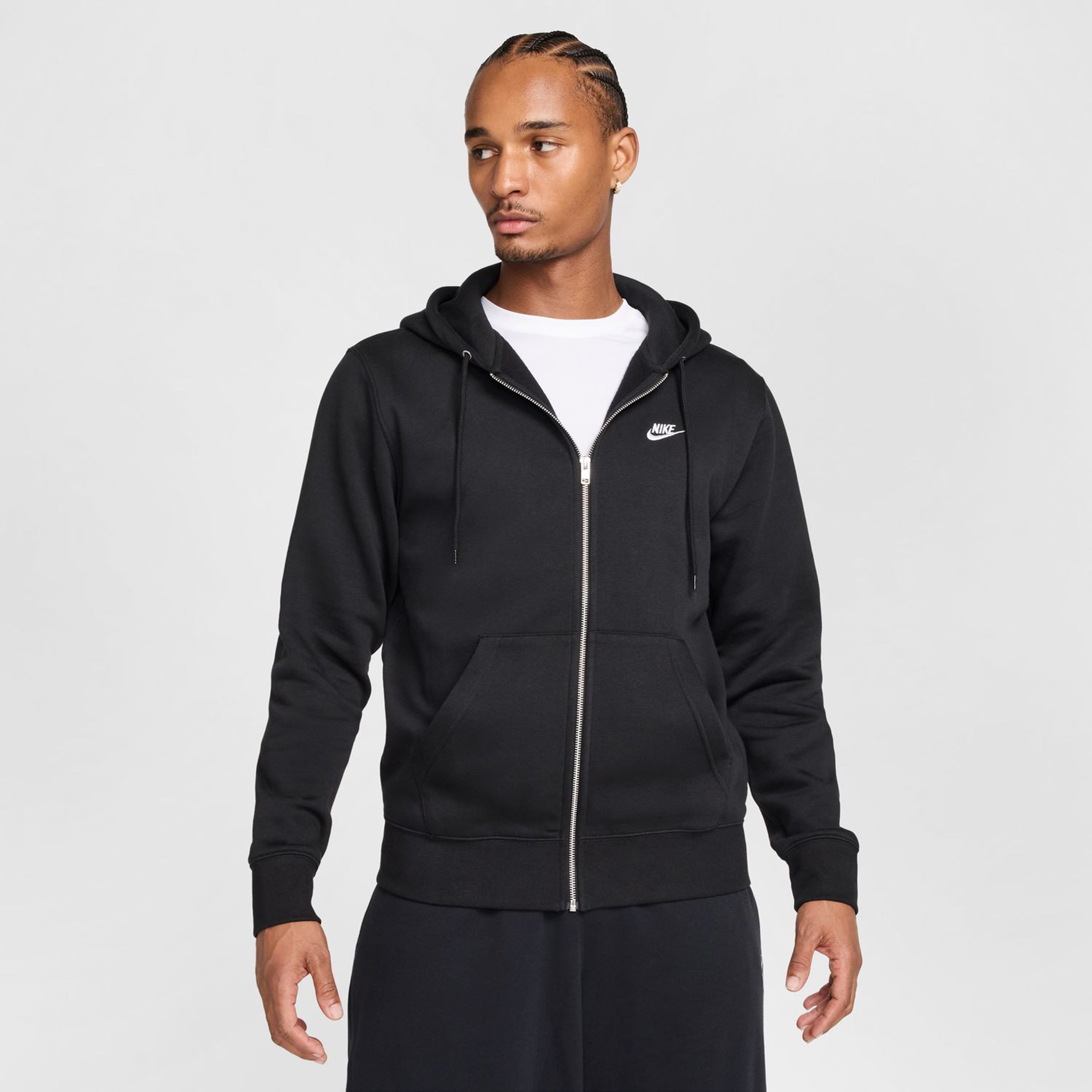 Nike Club Bb Full-Zip Felpa Uomini-Nero