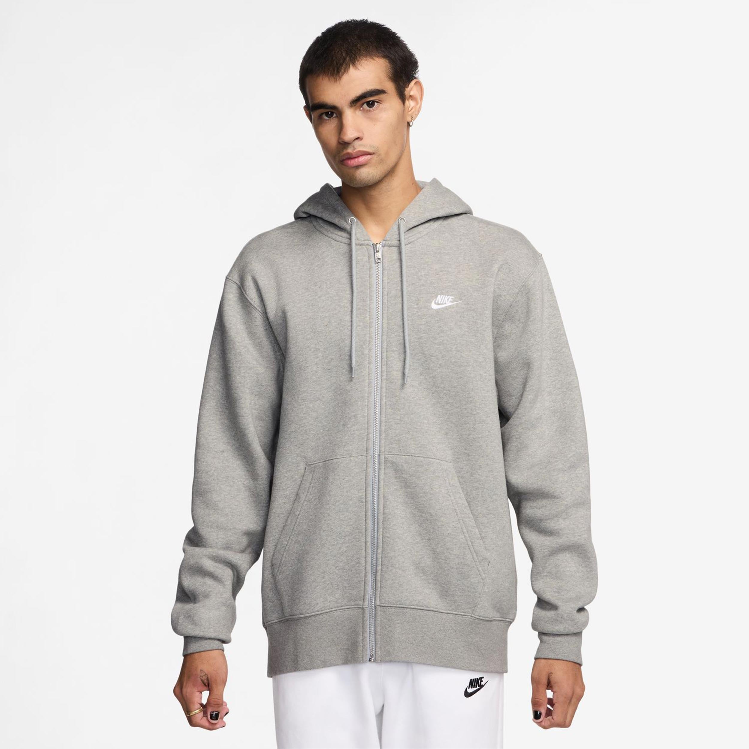 Nike Club Bb Full-Zip Felpa Uomini-Grigio