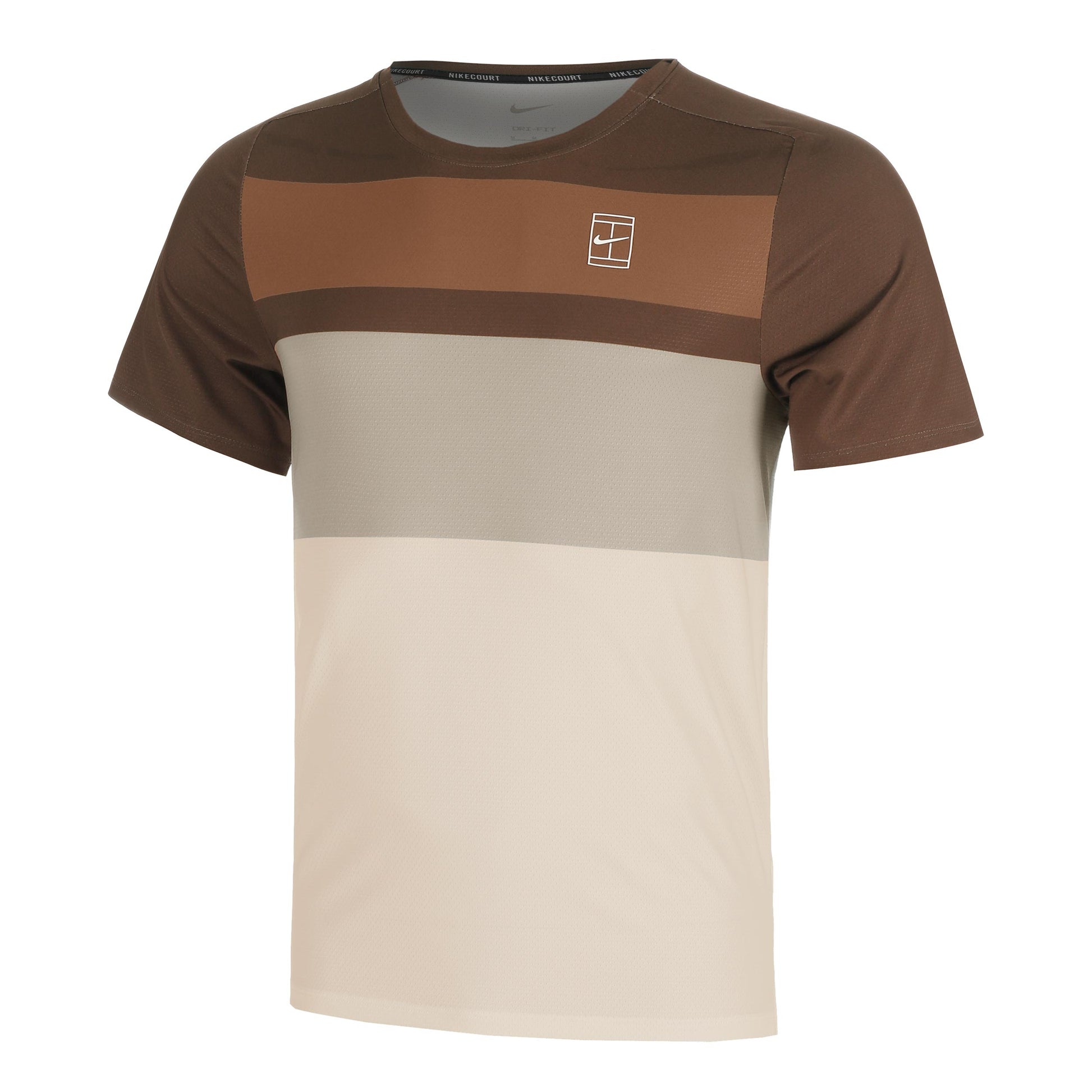 Nike Court Dri-FIT Advantage Print Maglietta Uomini-Marrone