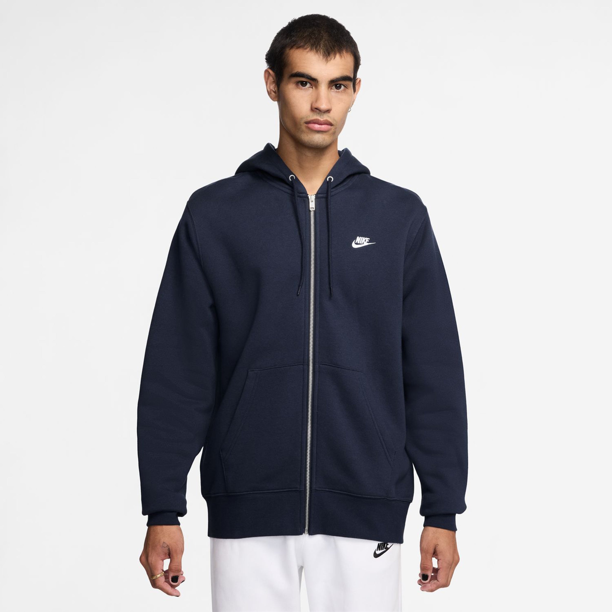 Nike Club Bb Full-Zip Felpa Uomini-Blu Scuro