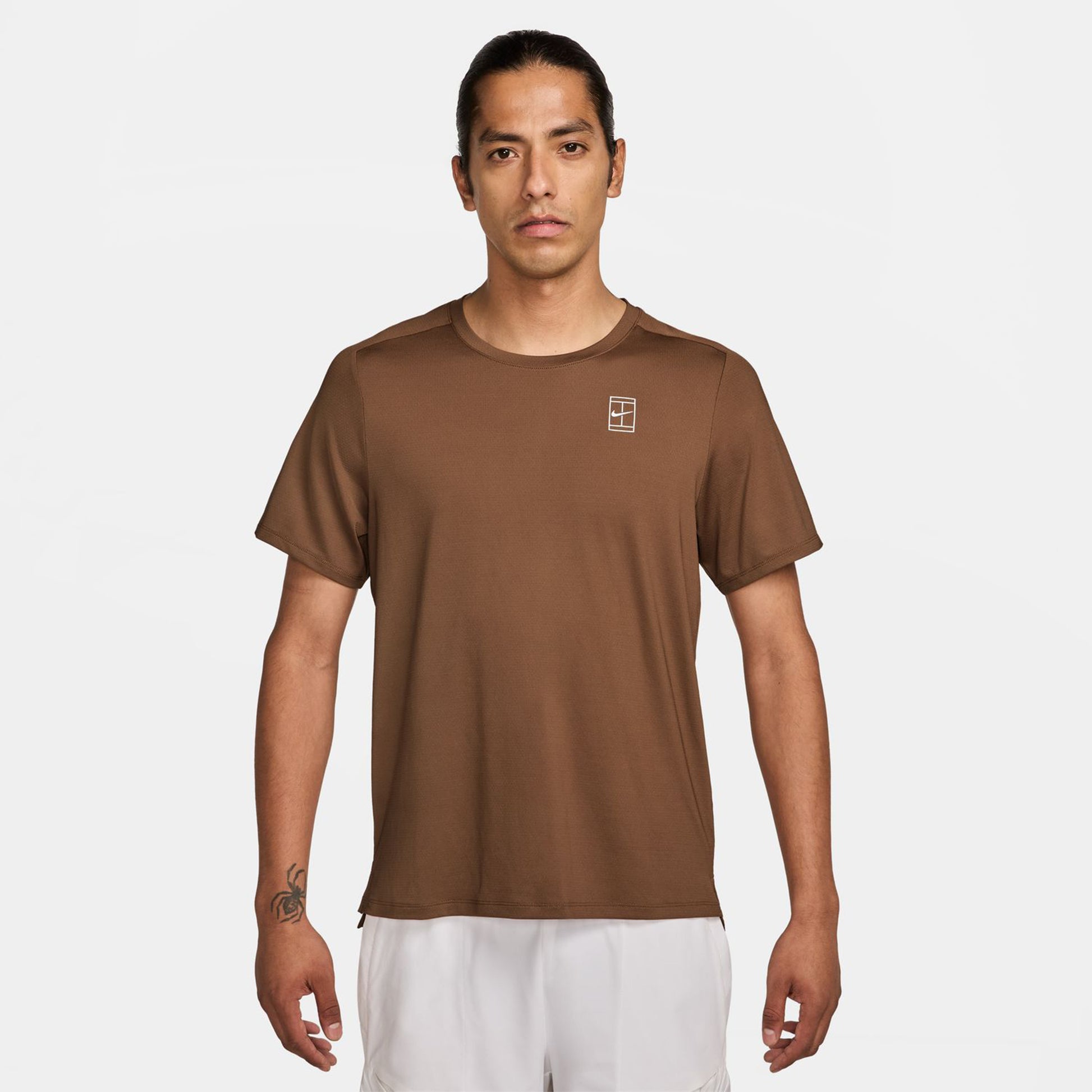 Nike Court Dri-FIT Advantage Maglietta Uomini - marrone,