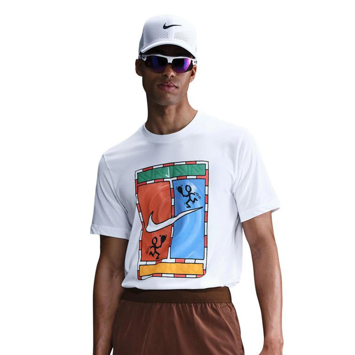 Nike Court Dri-FIT Court Maglietta Uomini - bianco, multicolore