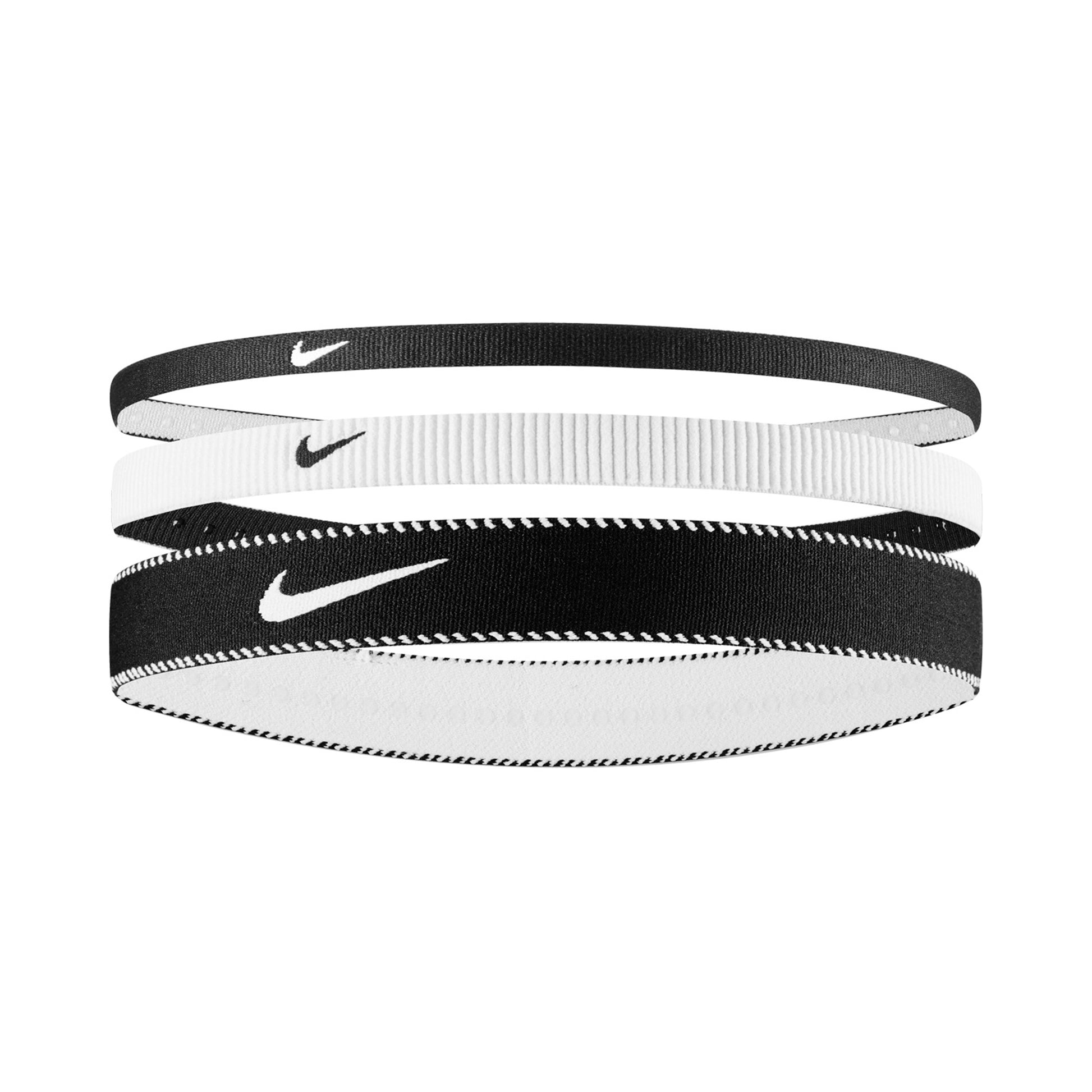 Nike Nike Flex Classic Mixed Fascia Per Capelli Confezione Da 3-Nero,Bianco