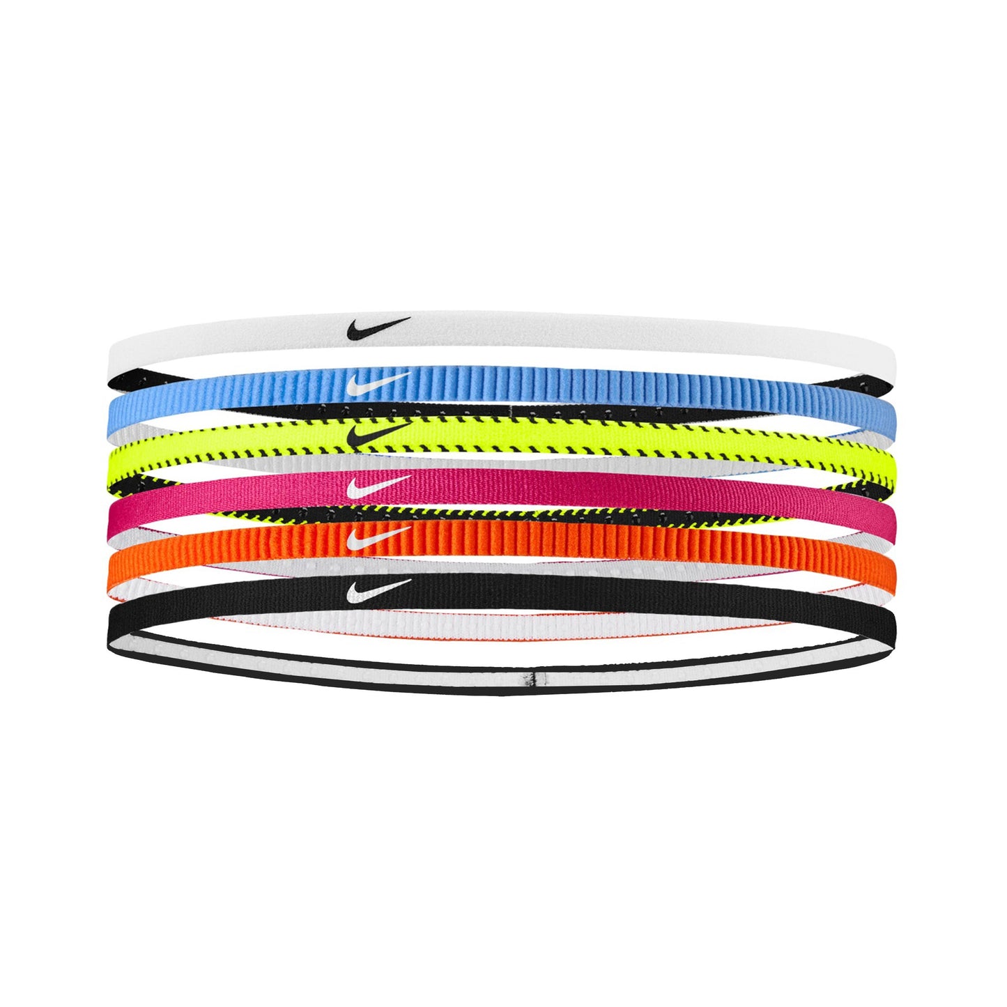 Nike Nike Flex Classic Slim Fascia Per Capelli Confezione Da 6-Giallo Neon,Rosa