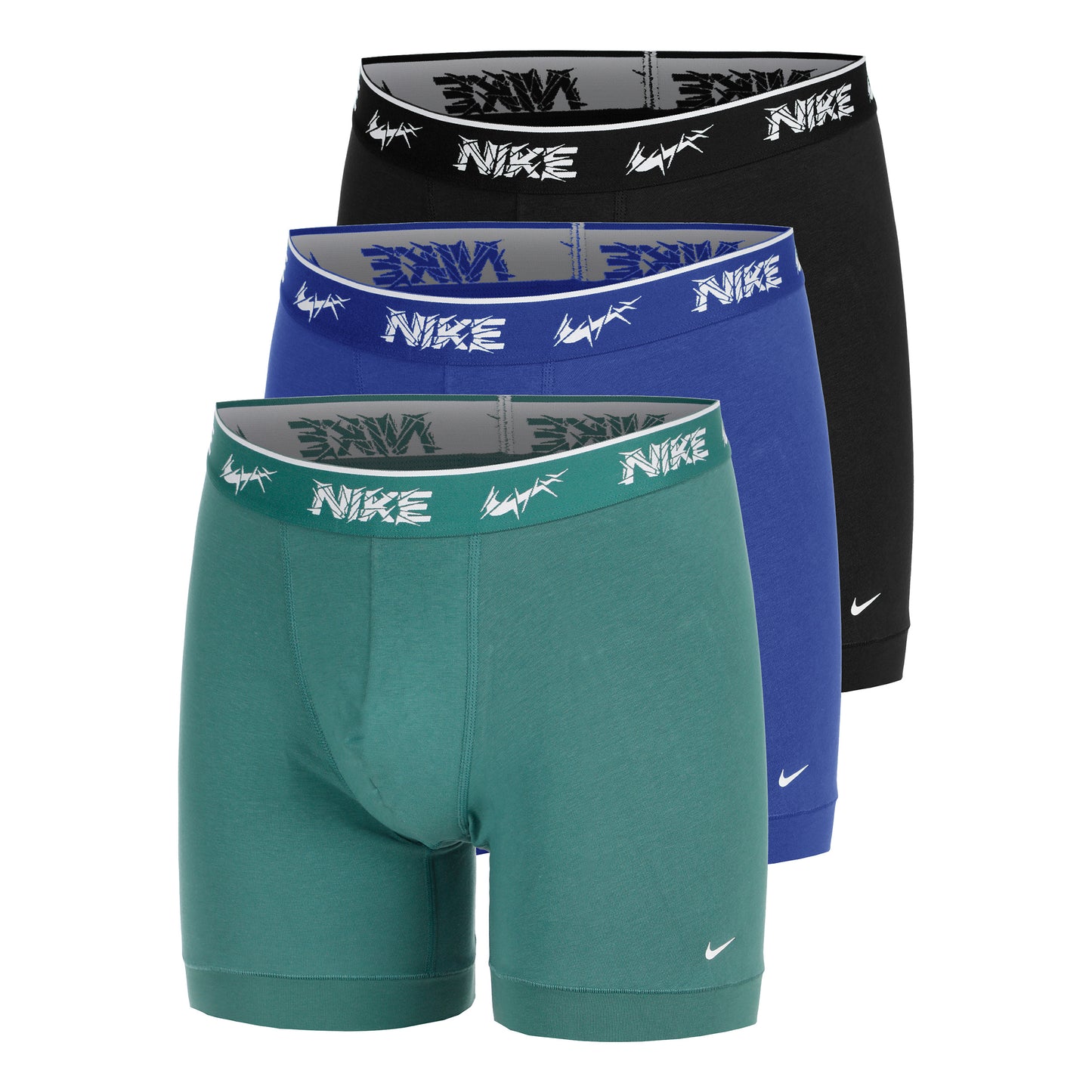Nike Everyday Cotton Stretch Boxer Confezione da 3 Uomini - multicolore, nero