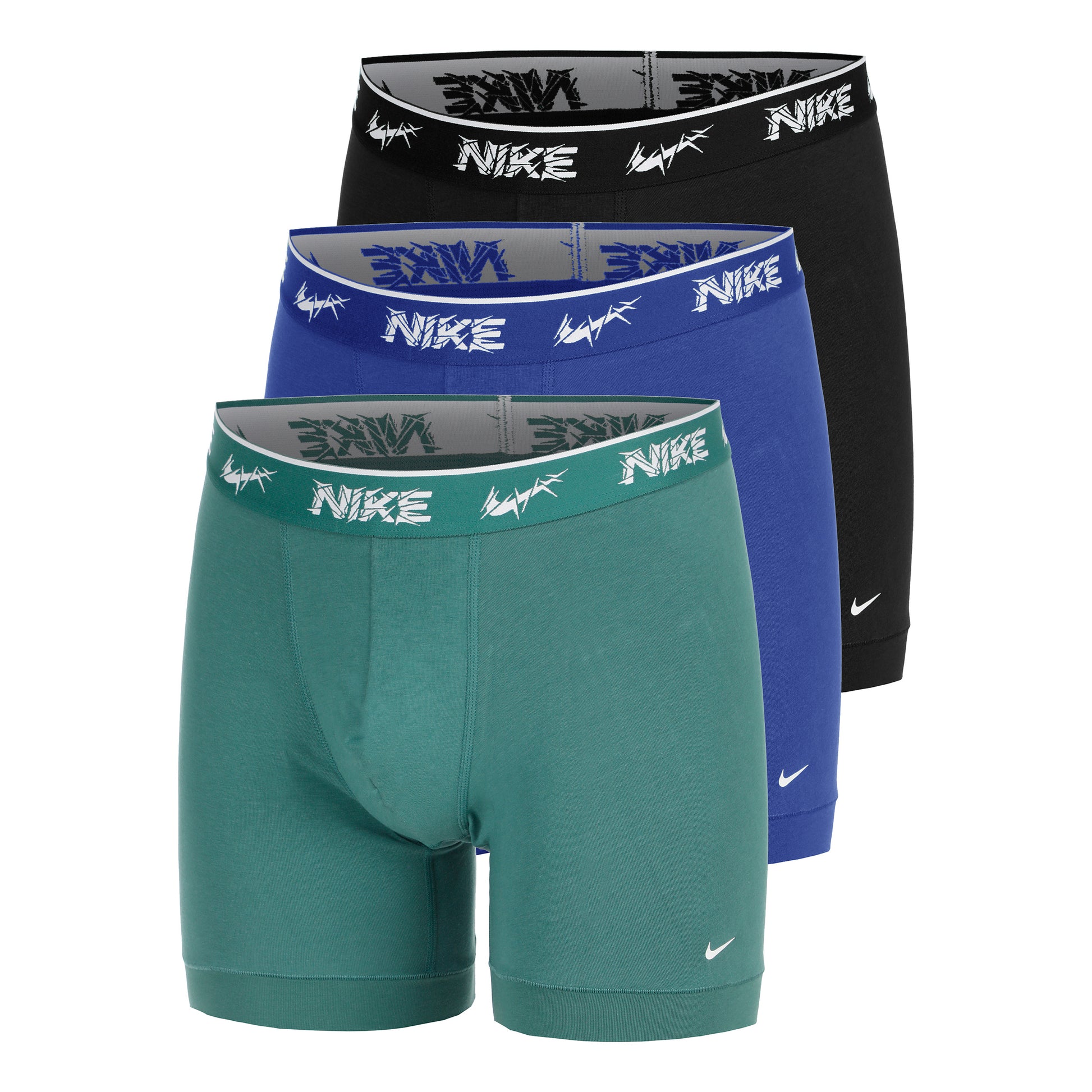 Nike Everyday Cotton Stretch Boxer Confezione da 3 Uomini - multicolore, nero