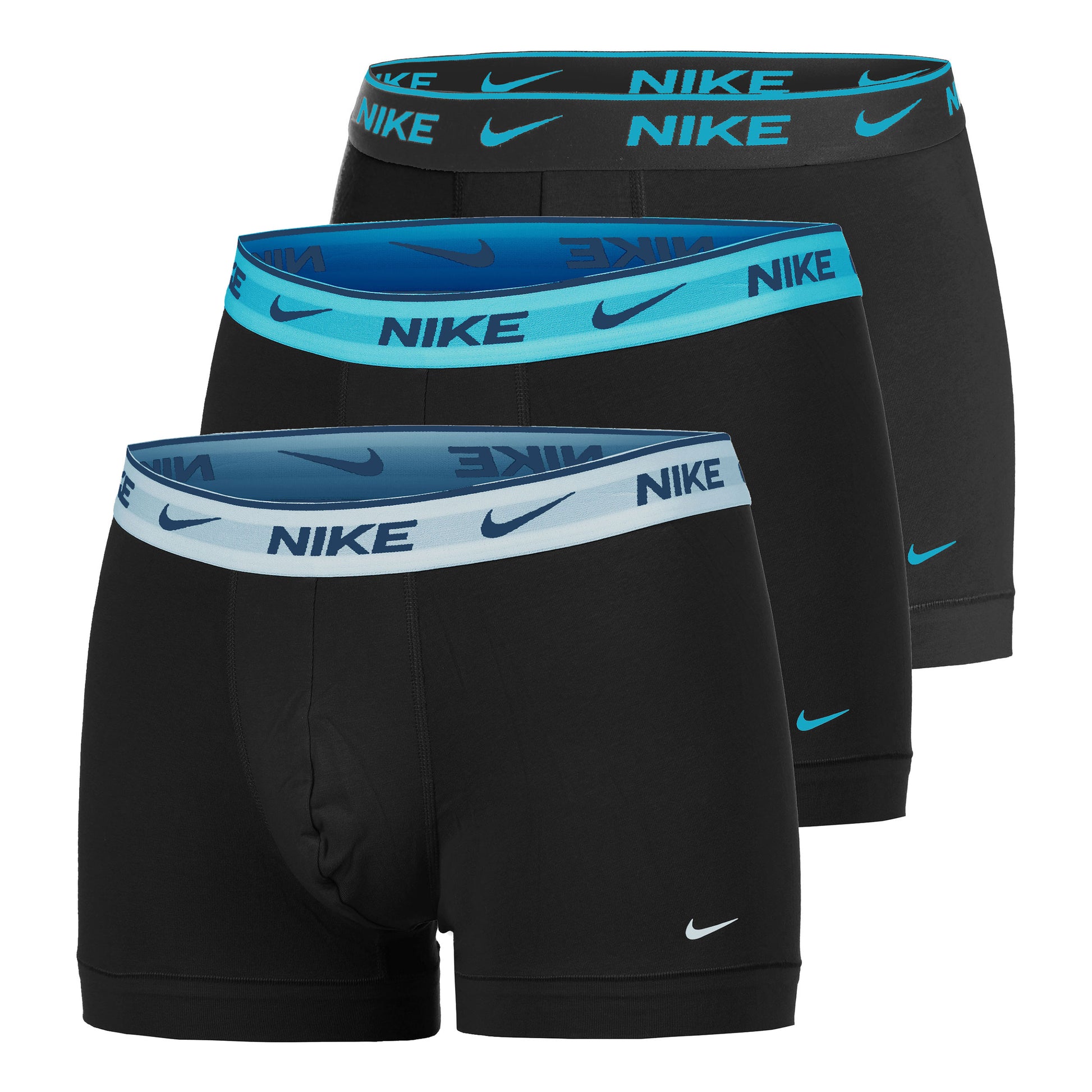 Nike Everyday Stretch Trunk Boxer Confezione da 3 Uomini - nero, blu