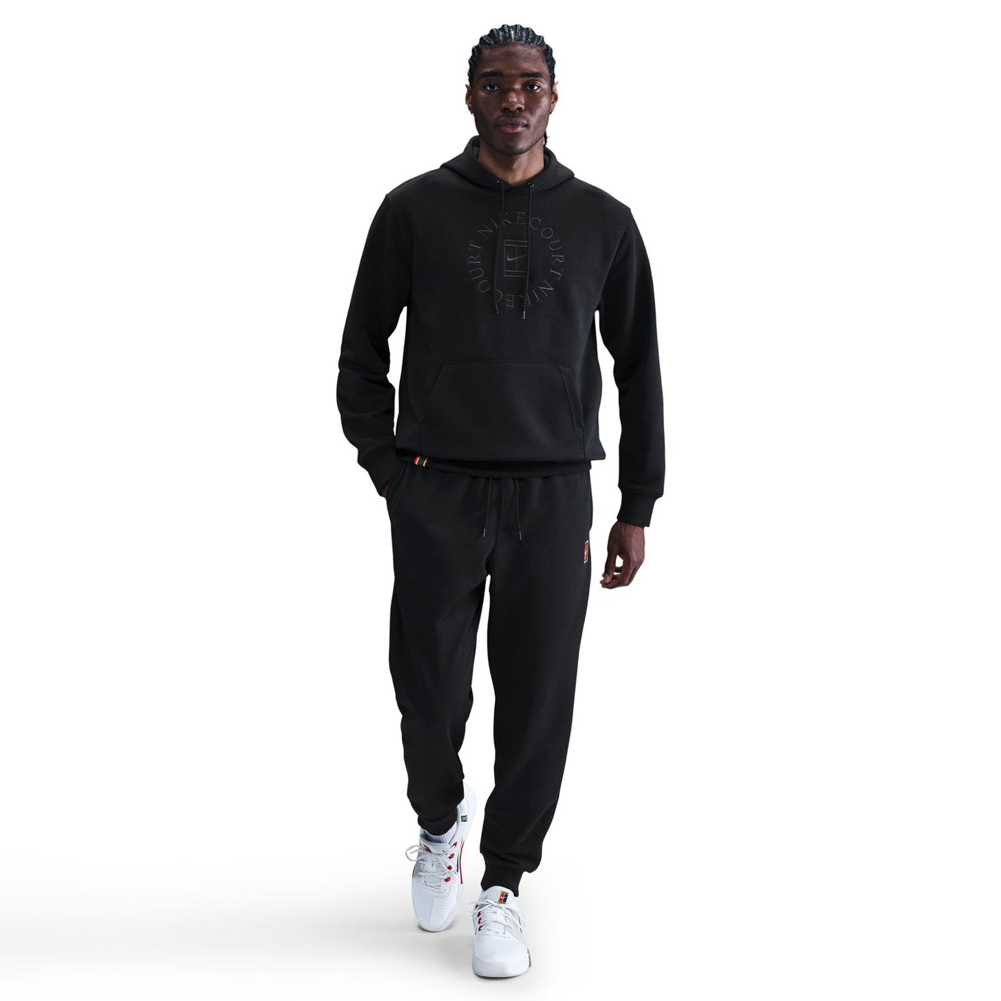 Nike Court Dri-Fit Heritage Felpa Con Cappuccio Uomini-Nero