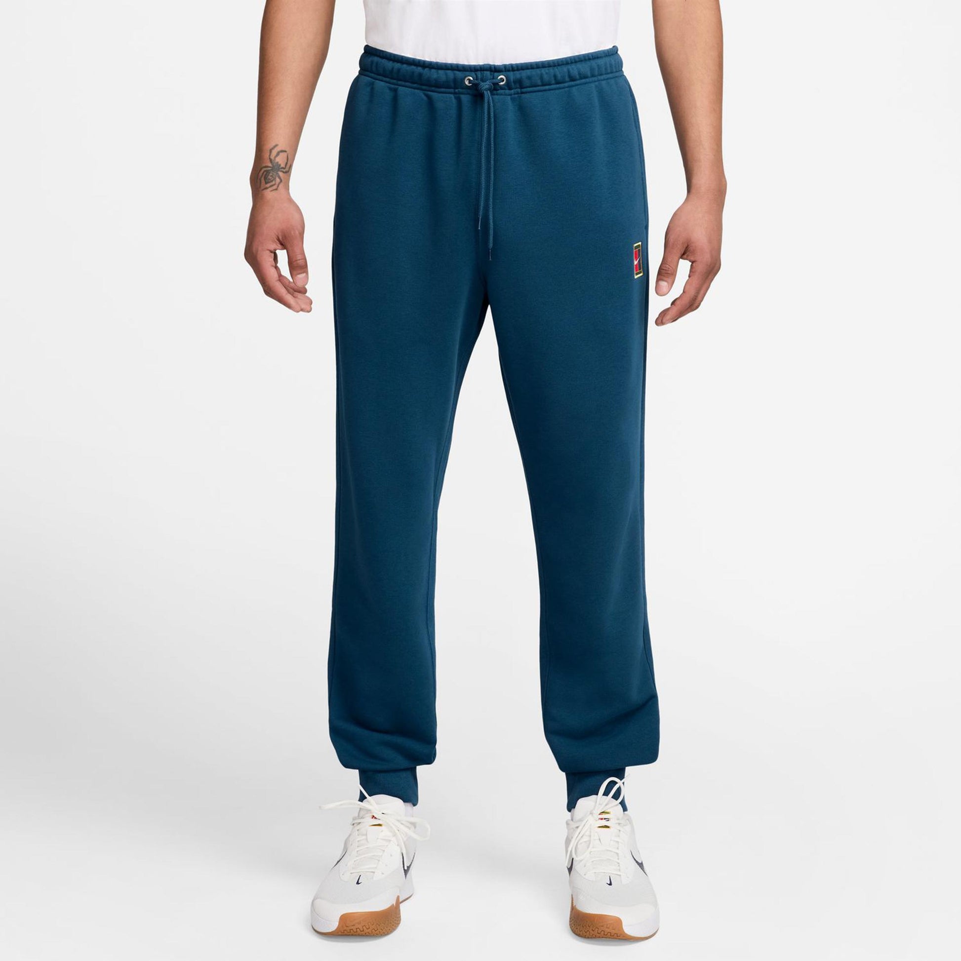 Nike Court Dri-Fit Heritage Fleece Pantalone Da Allenamento Uomini-Grigio-blu