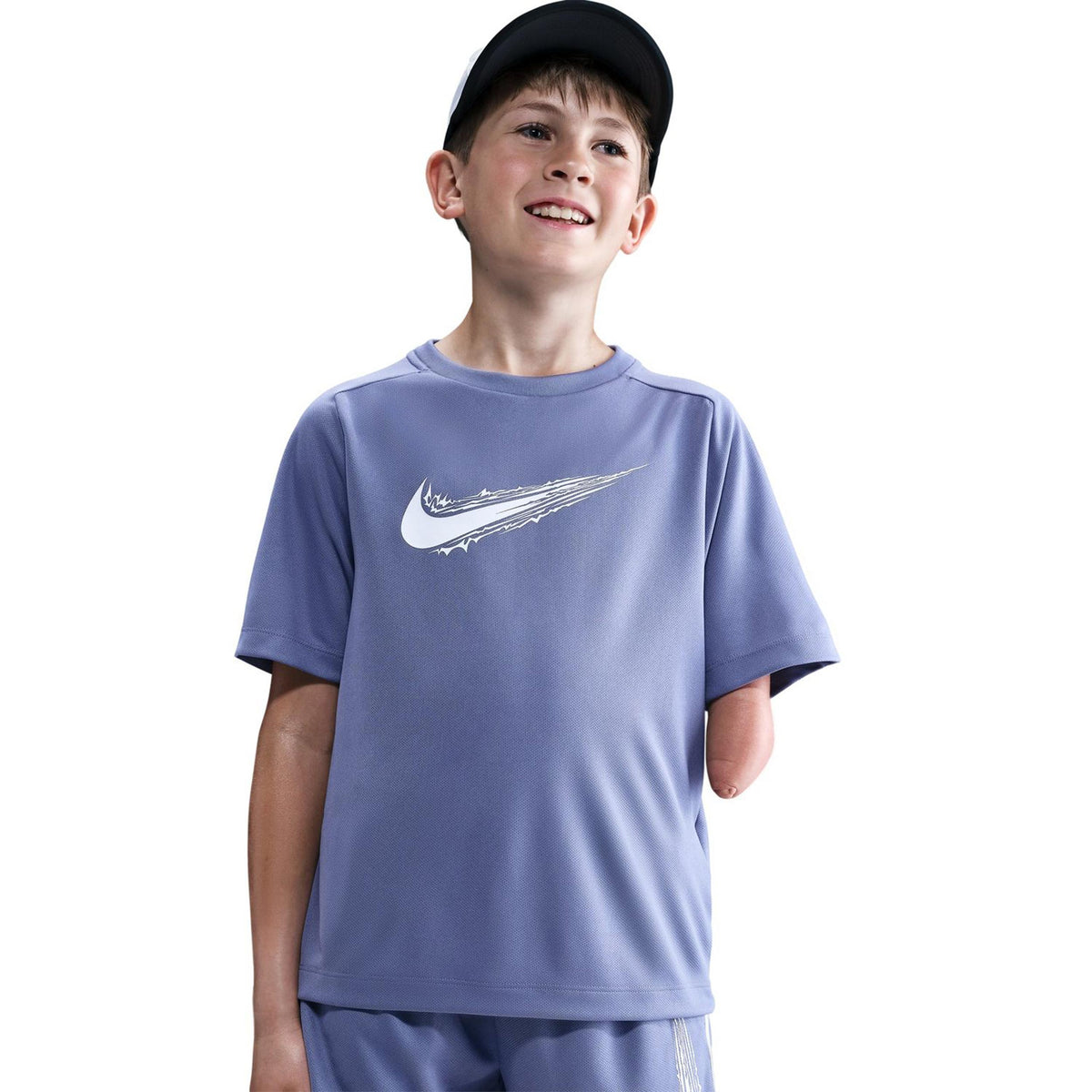 Nike Dri-Fit Multi Maglietta Bambini-Grigio-blu