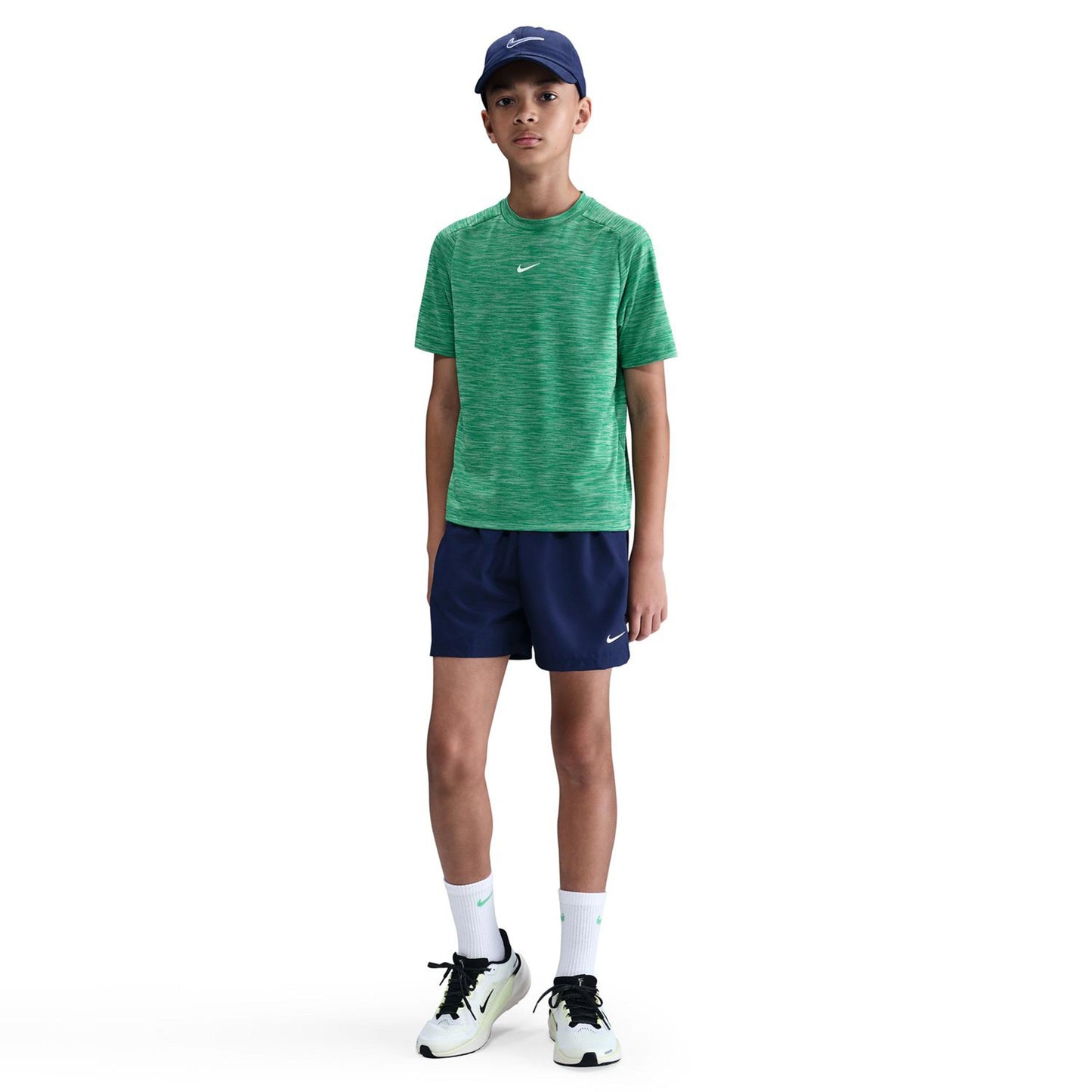 Nike Dri-Fit Heather Maglietta Bambini-Verde Chiaro