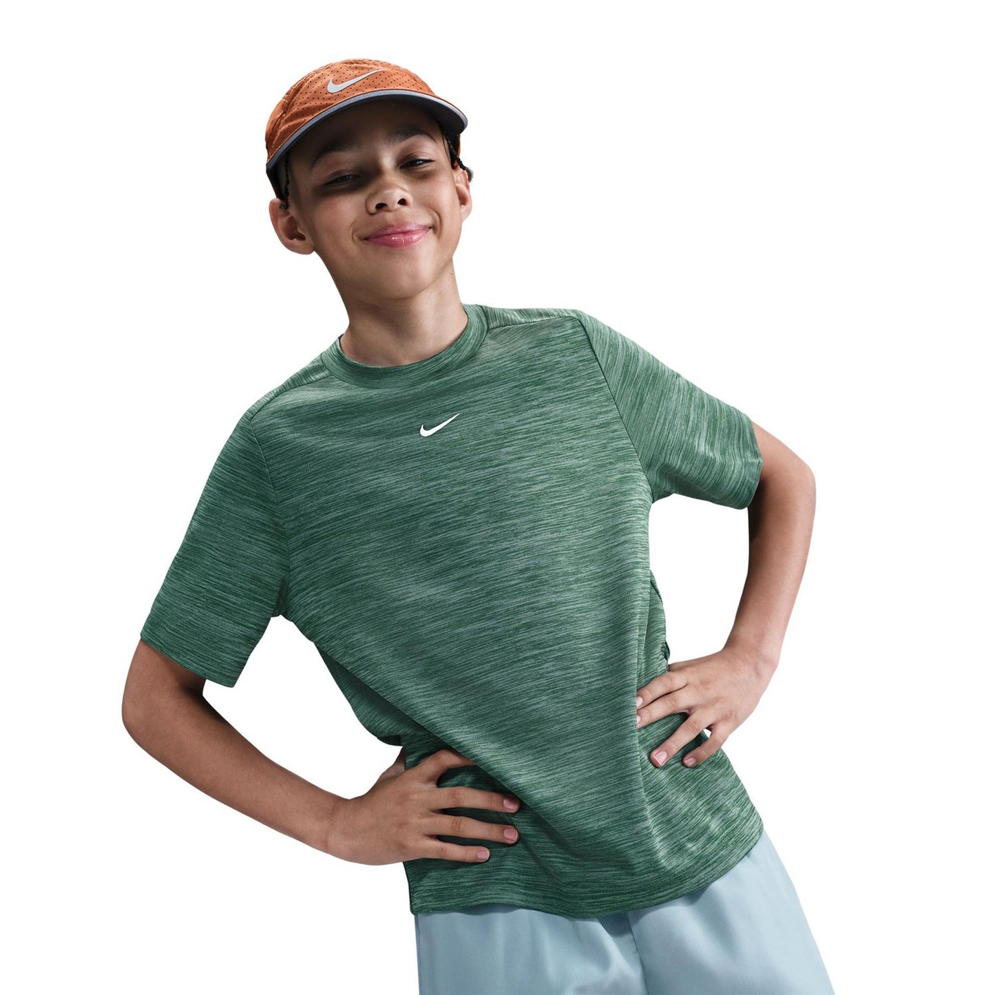 Nike Dri-Fit Heather Maglietta Bambini-Verde