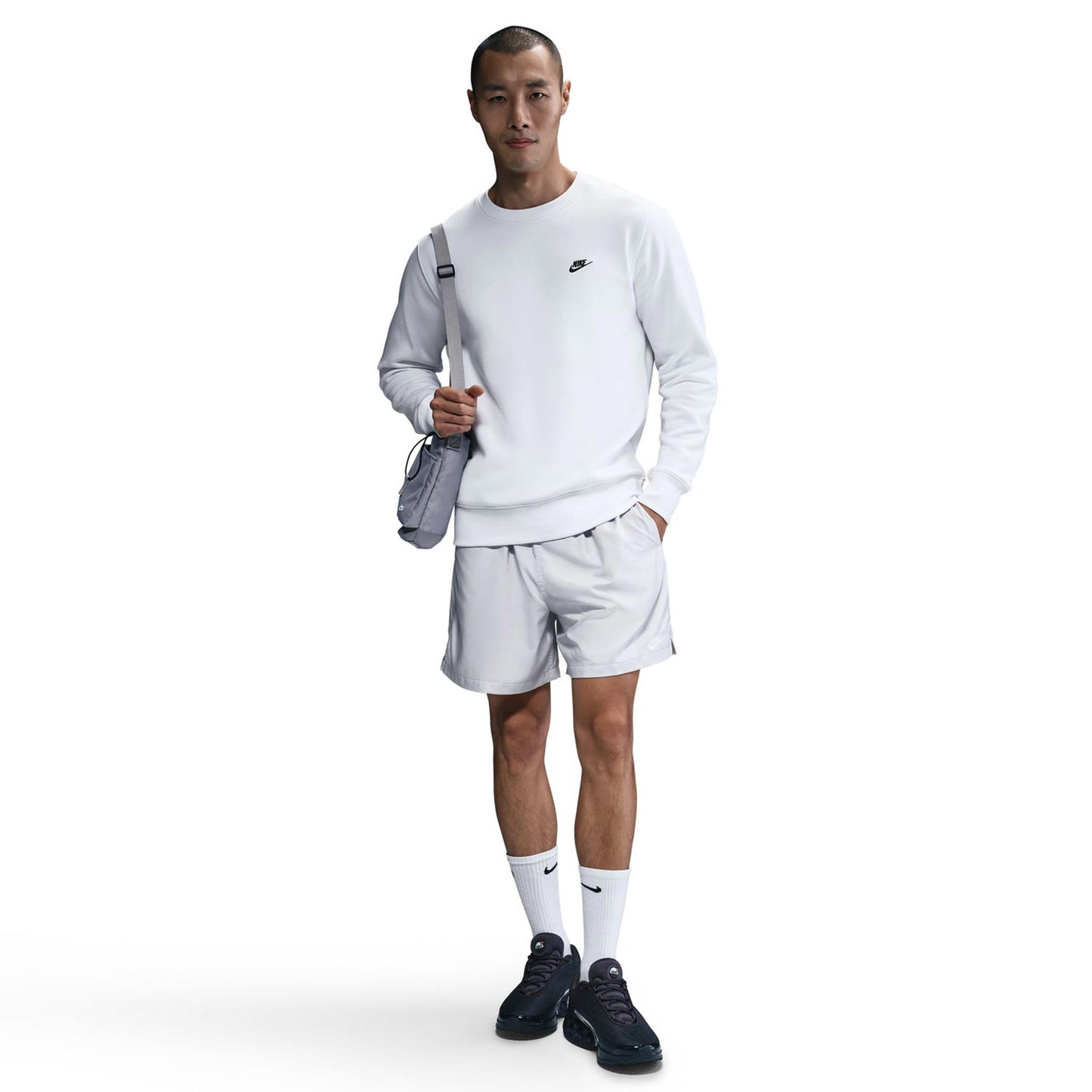 Nike Club Crew Felpa Uomini-Bianco