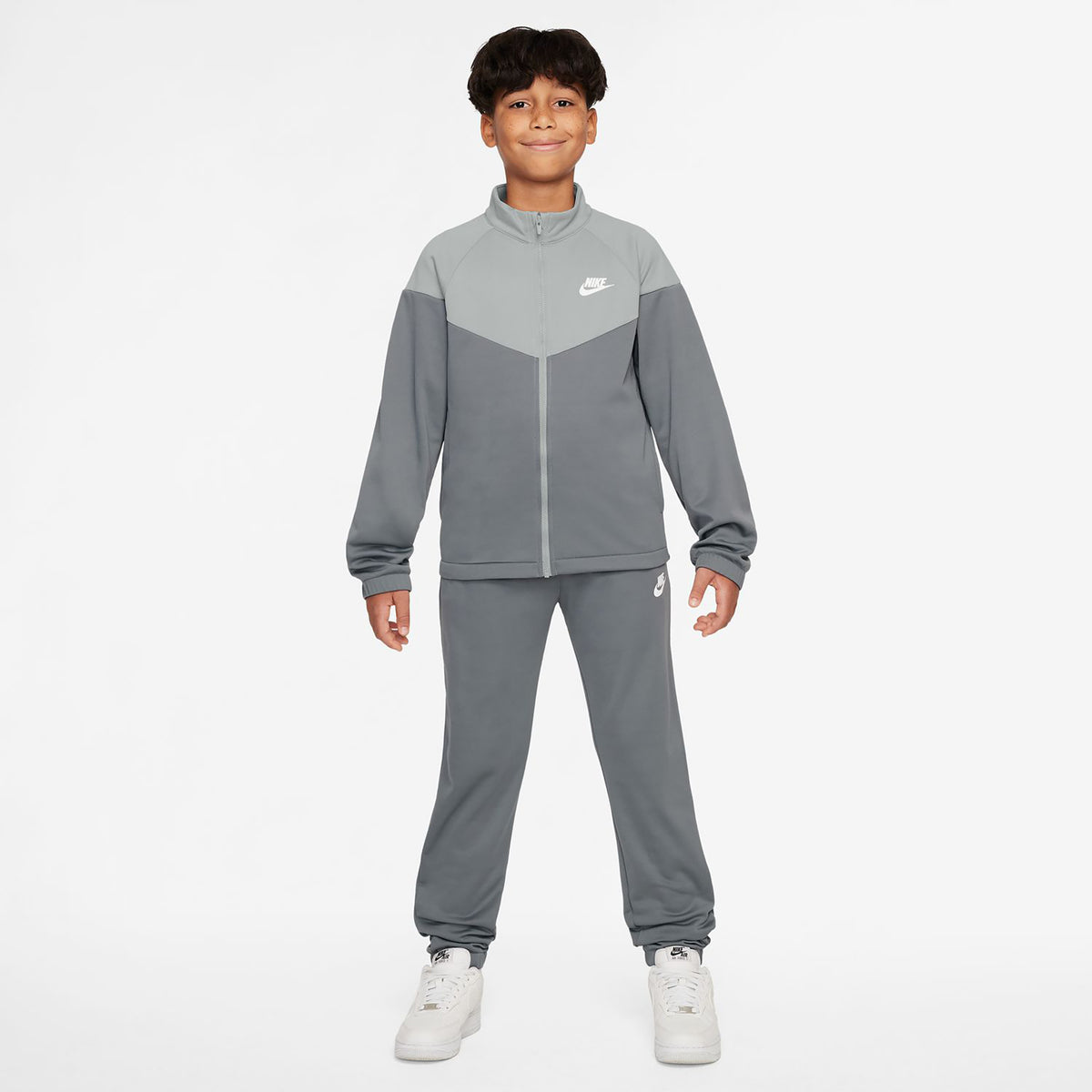 Nike Dri-Fit Full-Zip Tuta Da Allenamento Bambini-Grigio