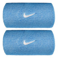 Swoosh Classic Doublewide Polsino anti sudore lungo - blu, bianco
