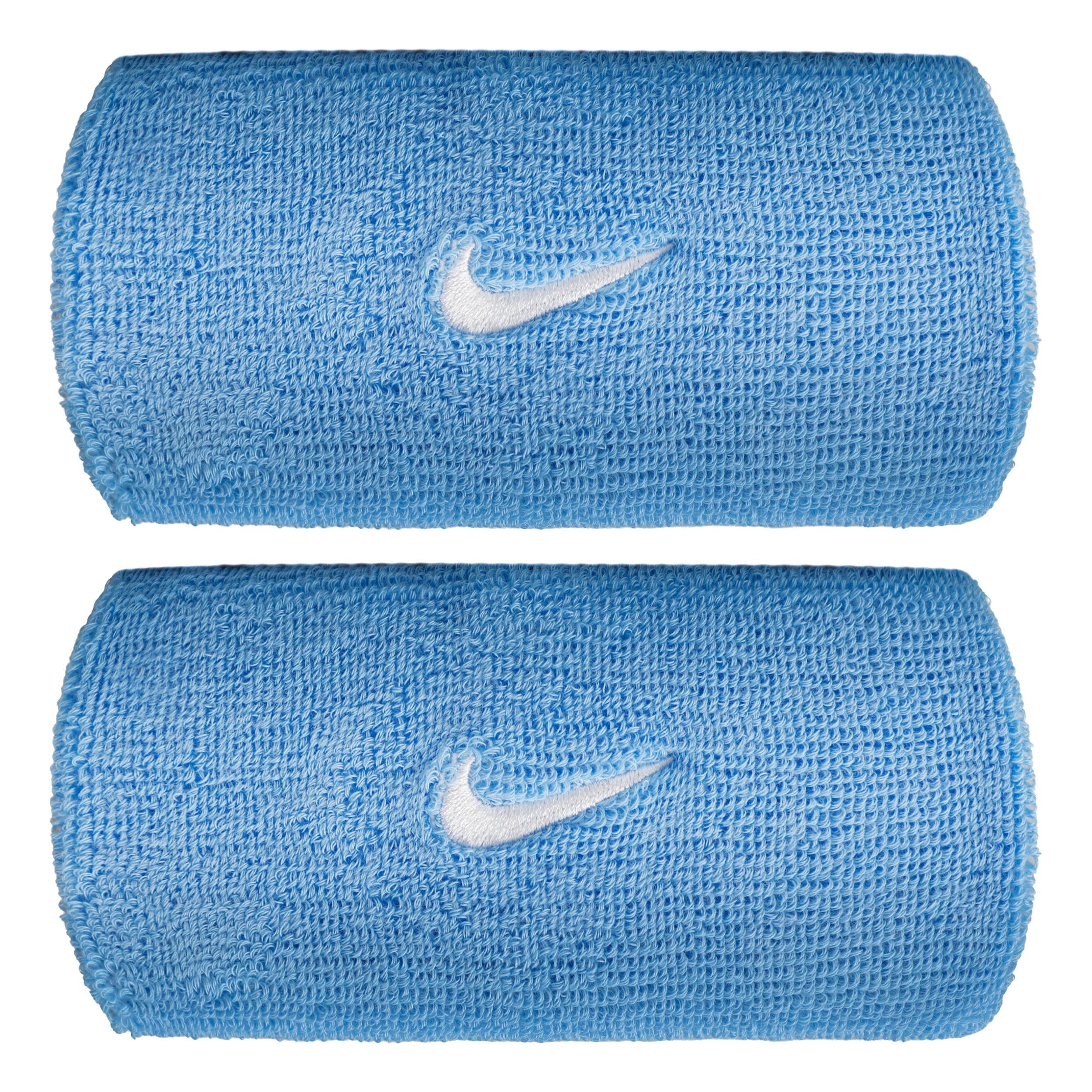 Nike Swoosh Classic Doublewide Polsino anti sudore lungo - blu, bianco