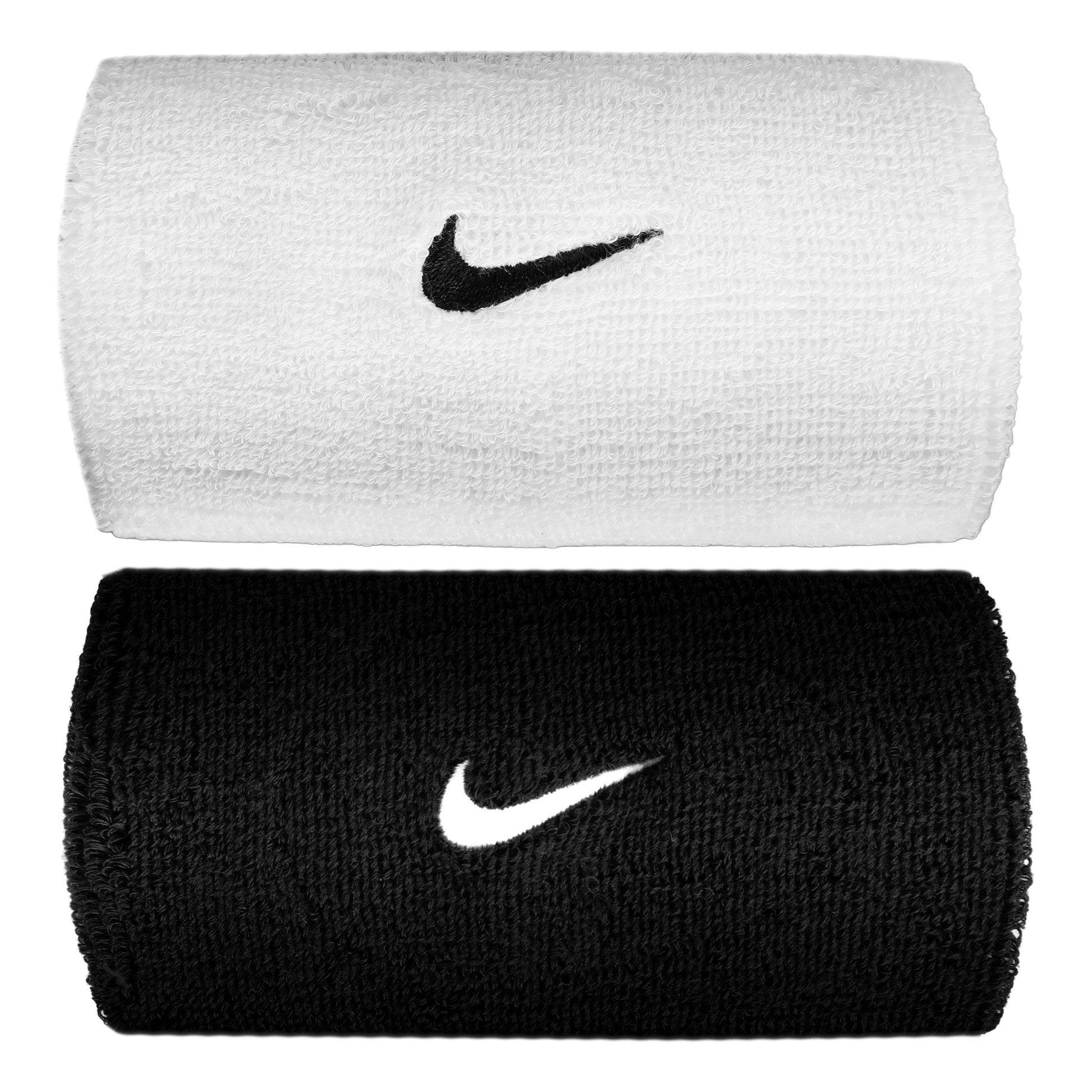 Nike Swoosh Classic Doublewide Polsino anti sudore lungo - nero, nero